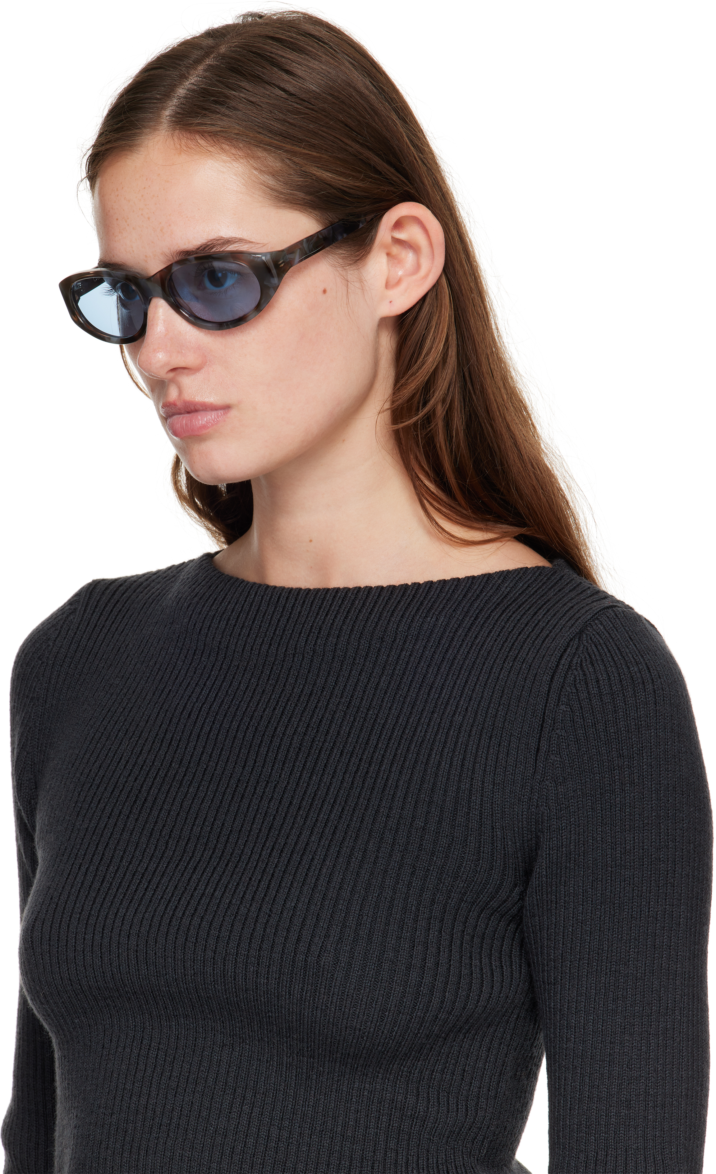 Our Legacy Brown & Blue Unwound Sunglasses In Black