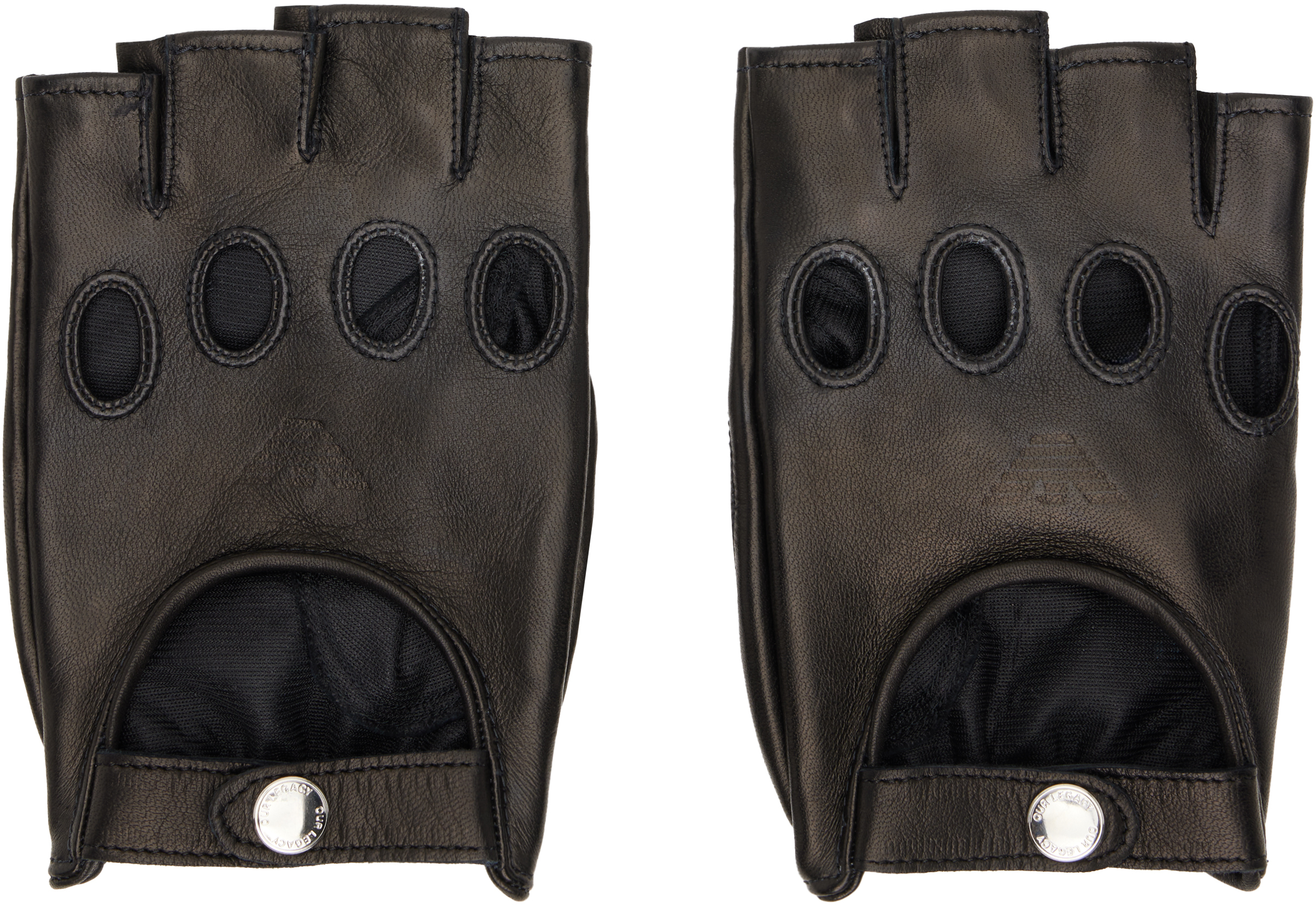 WORK SHOP Emporio Armani Black Taglio Gloves