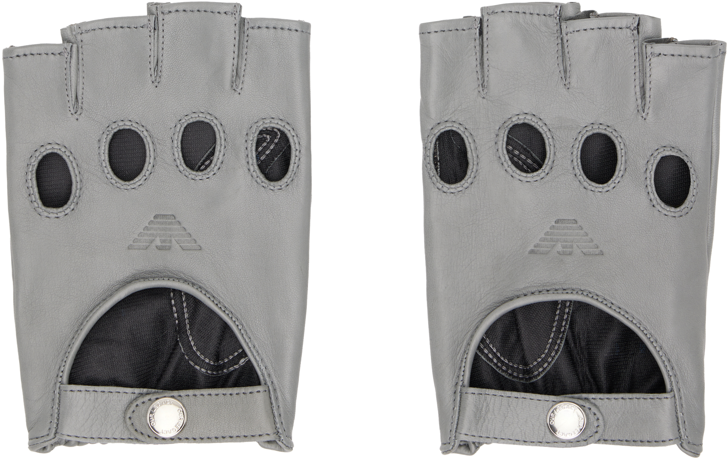 WORK SHOP Emporio Armani Gray Taglio Gloves