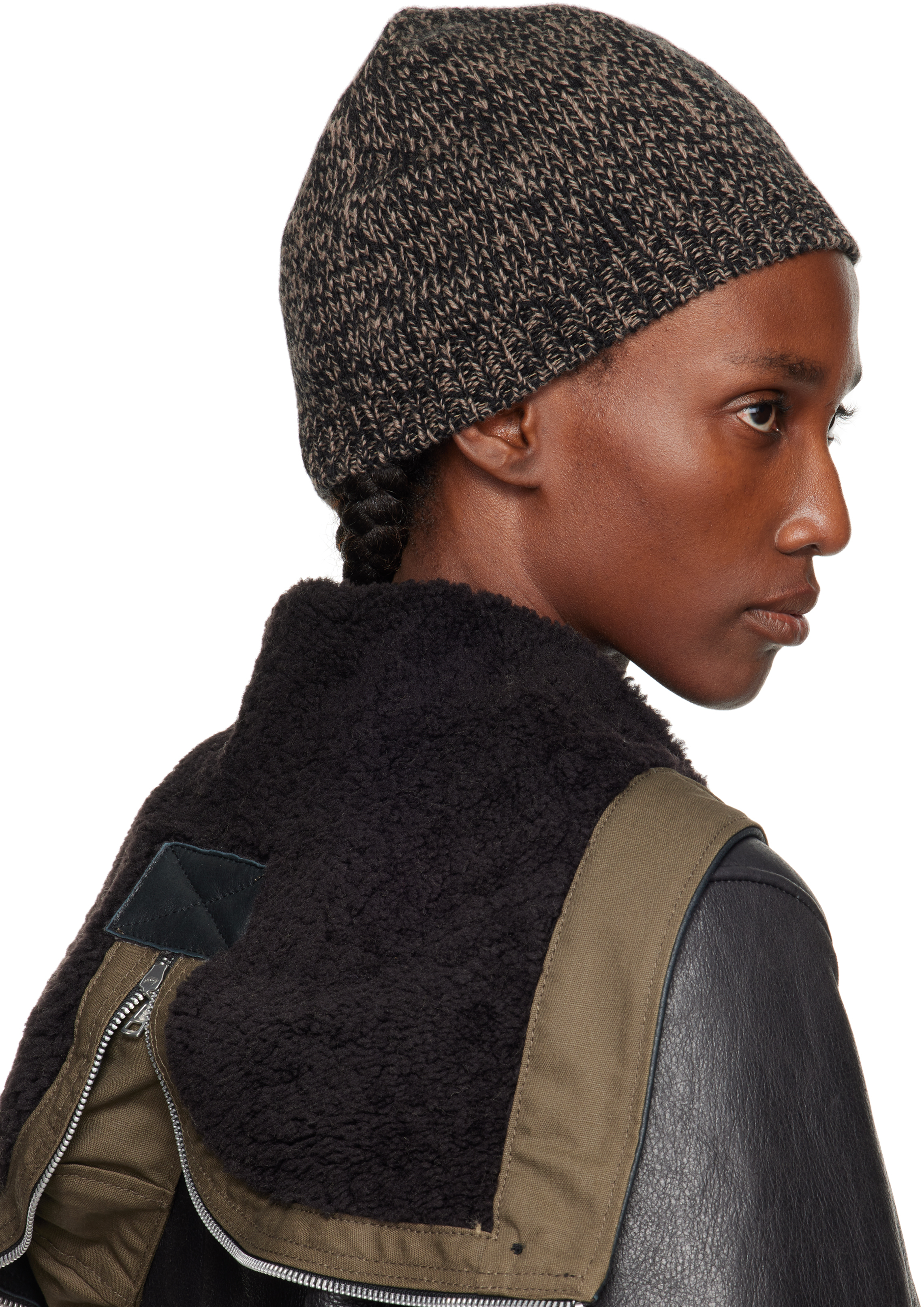 Our Legacy Black & Brown Classic Beanie In Gray