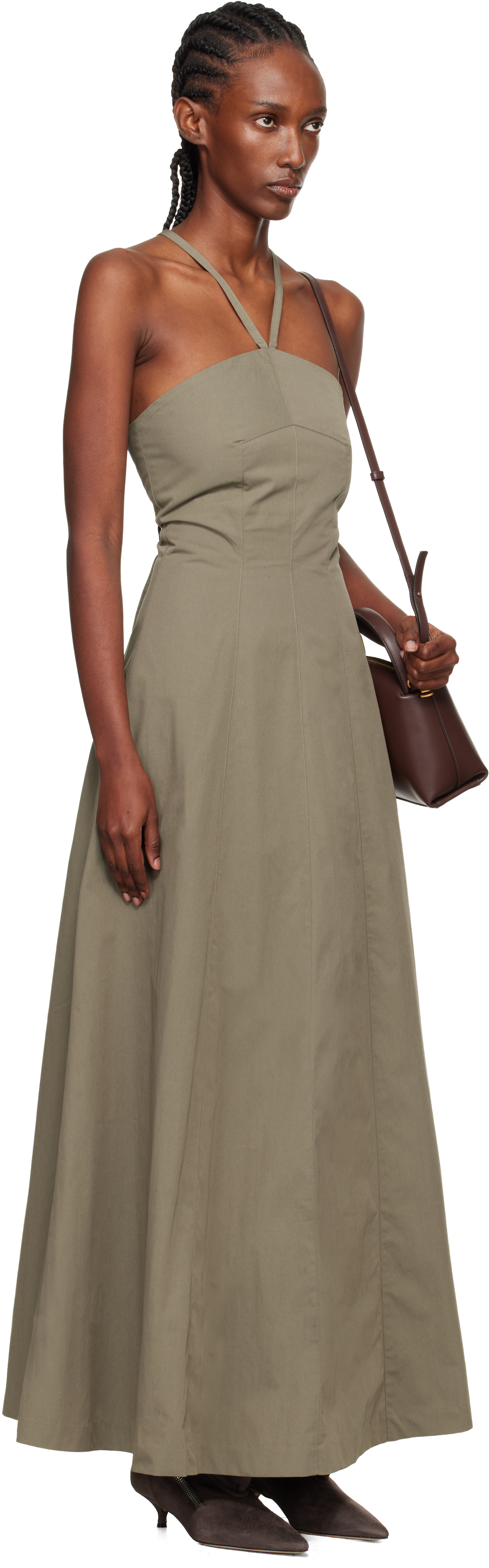 Our Legacy Khaki Poise Maxi Dress In Green