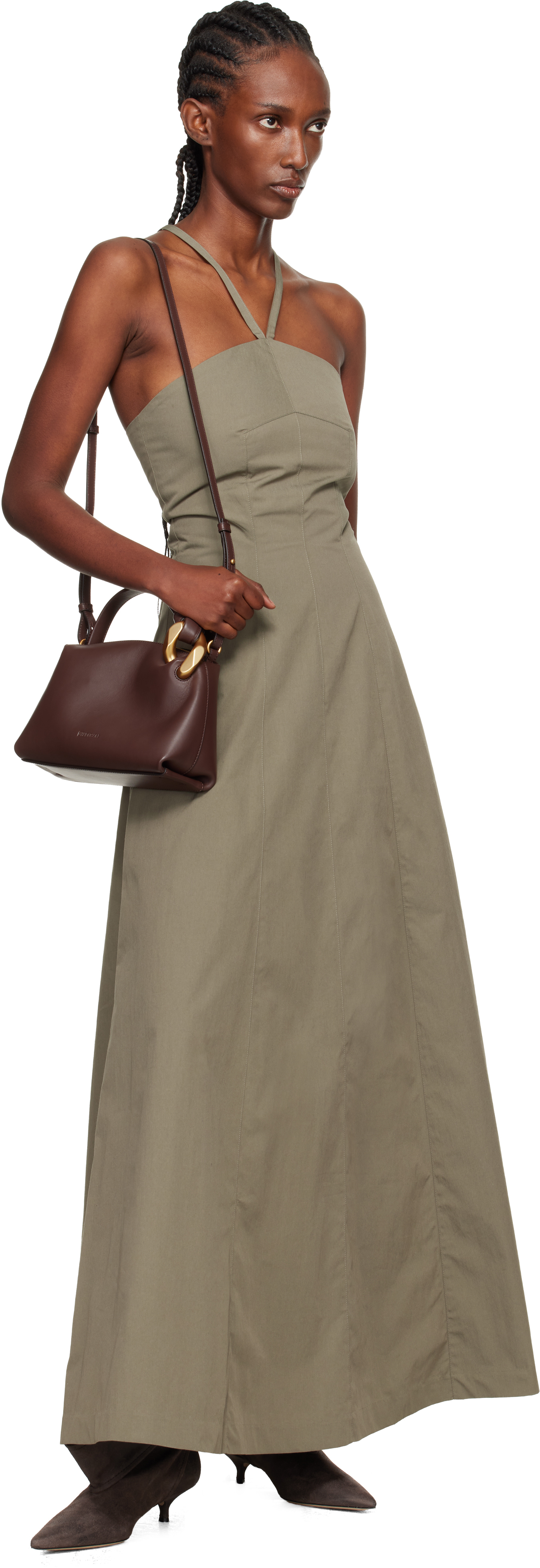 Our Legacy Khaki Poise Maxi Dress In Green