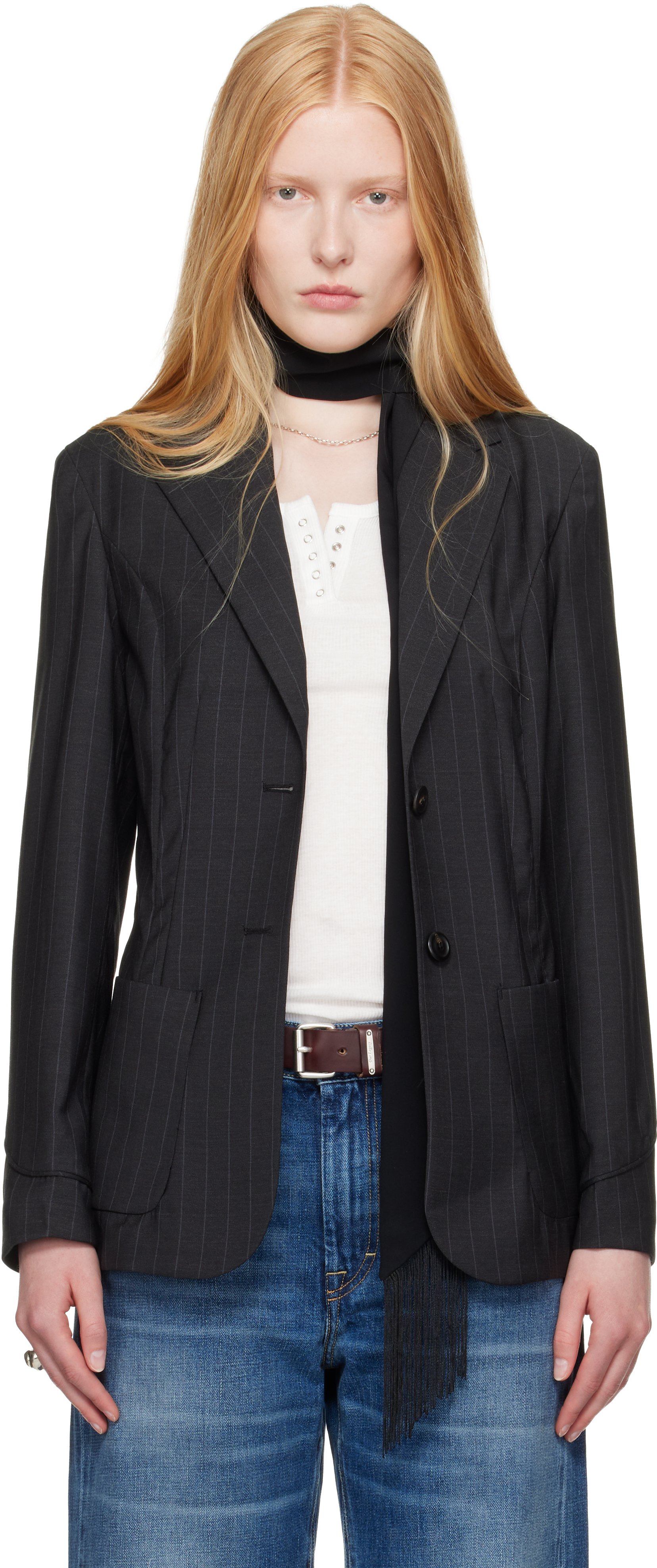 WORK SHOP Emporio Armani Gray Icona Blazer