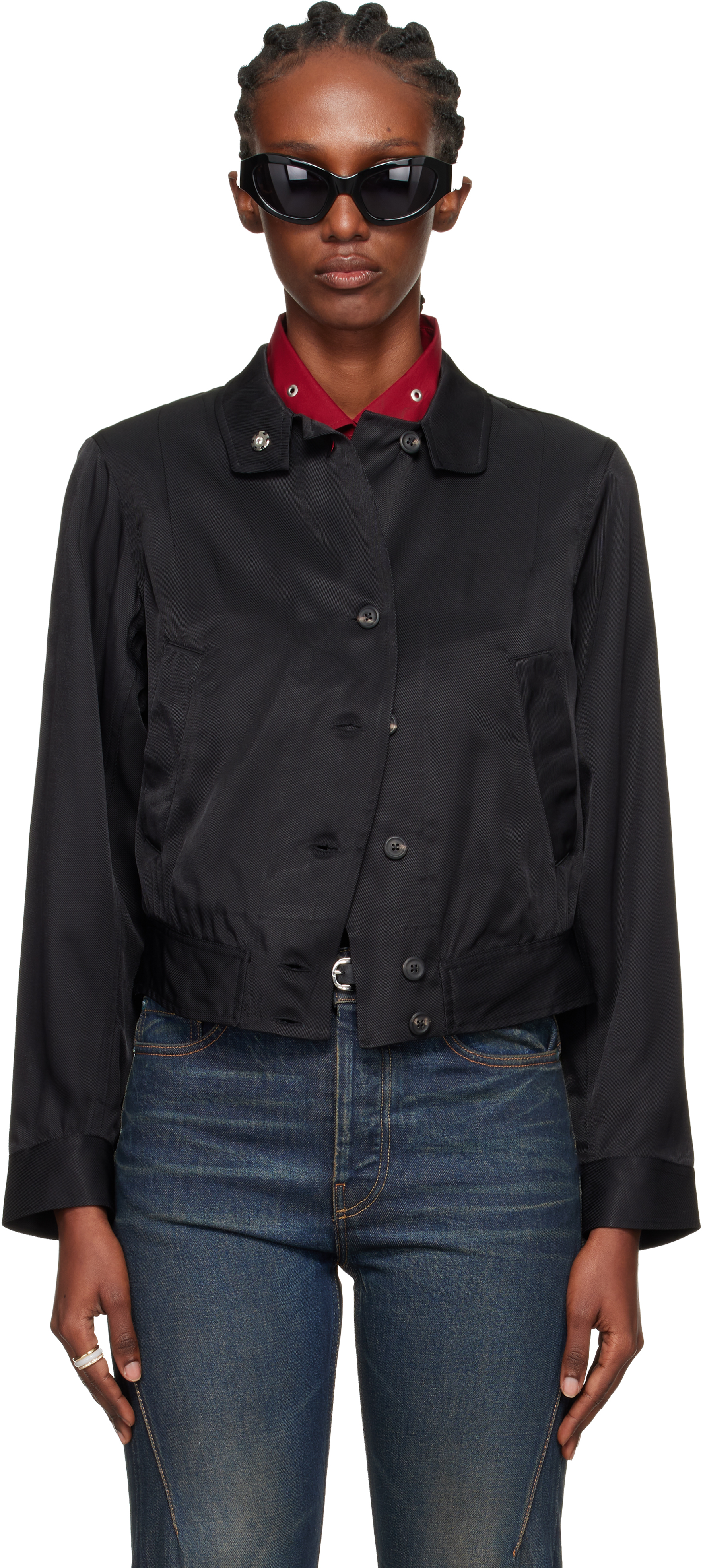 Our Legacy Black Tuxedo Bomber Jacket