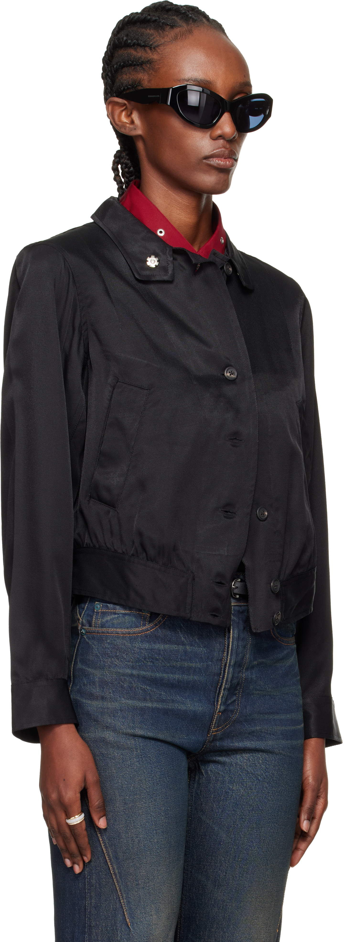 Our Legacy Black Tuxedo Bomber Jacket In Black