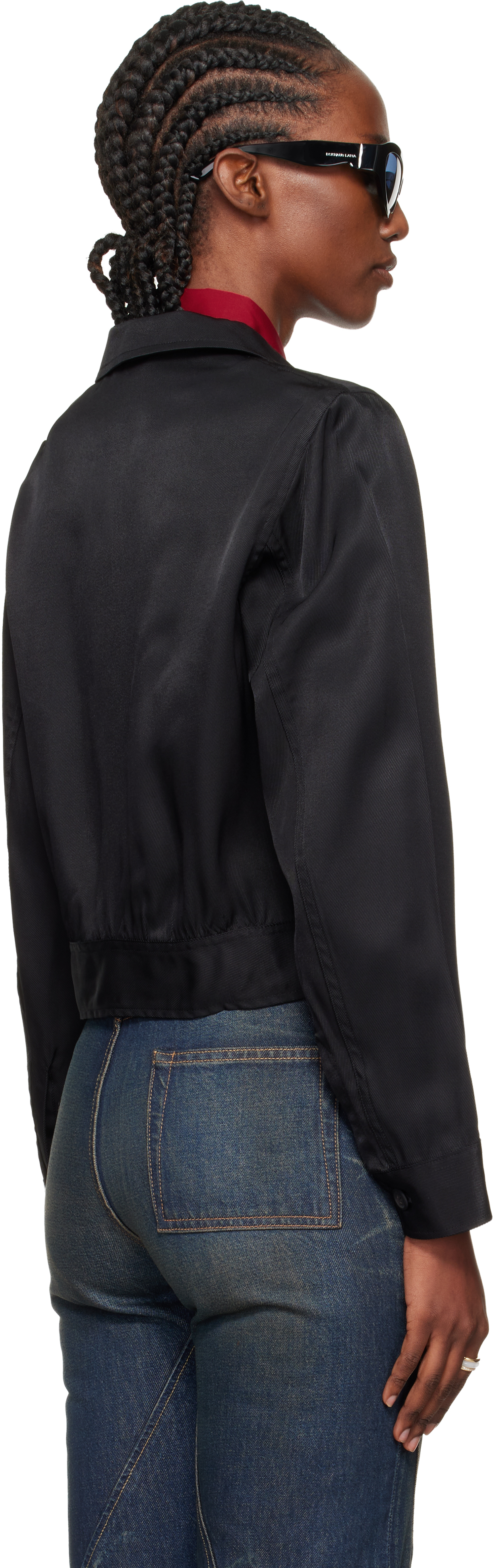 Our Legacy Black Tuxedo Bomber Jacket In Black