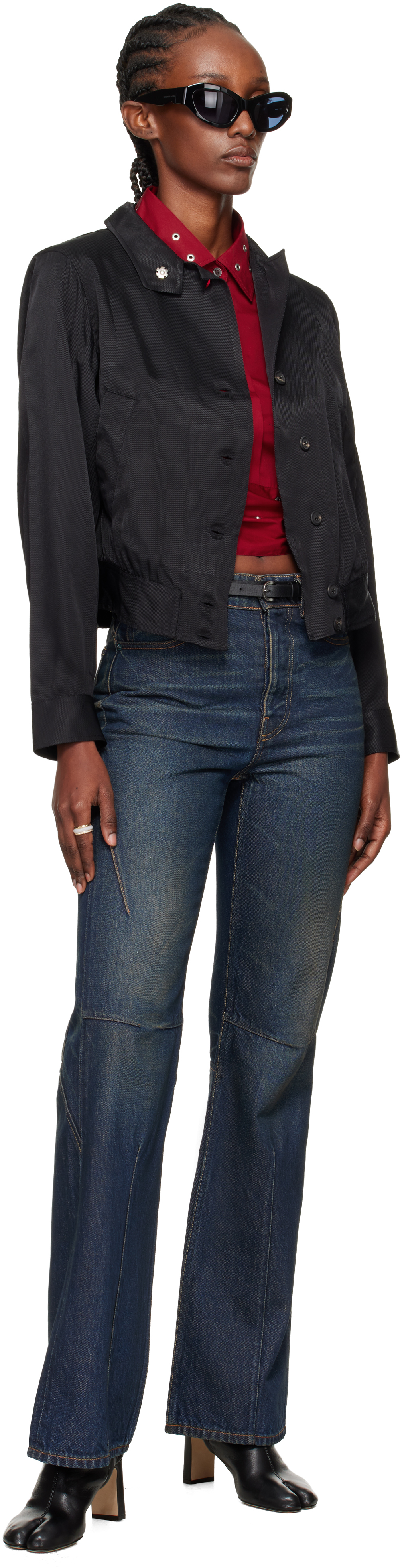 Our Legacy Black Tuxedo Bomber Jacket In Black