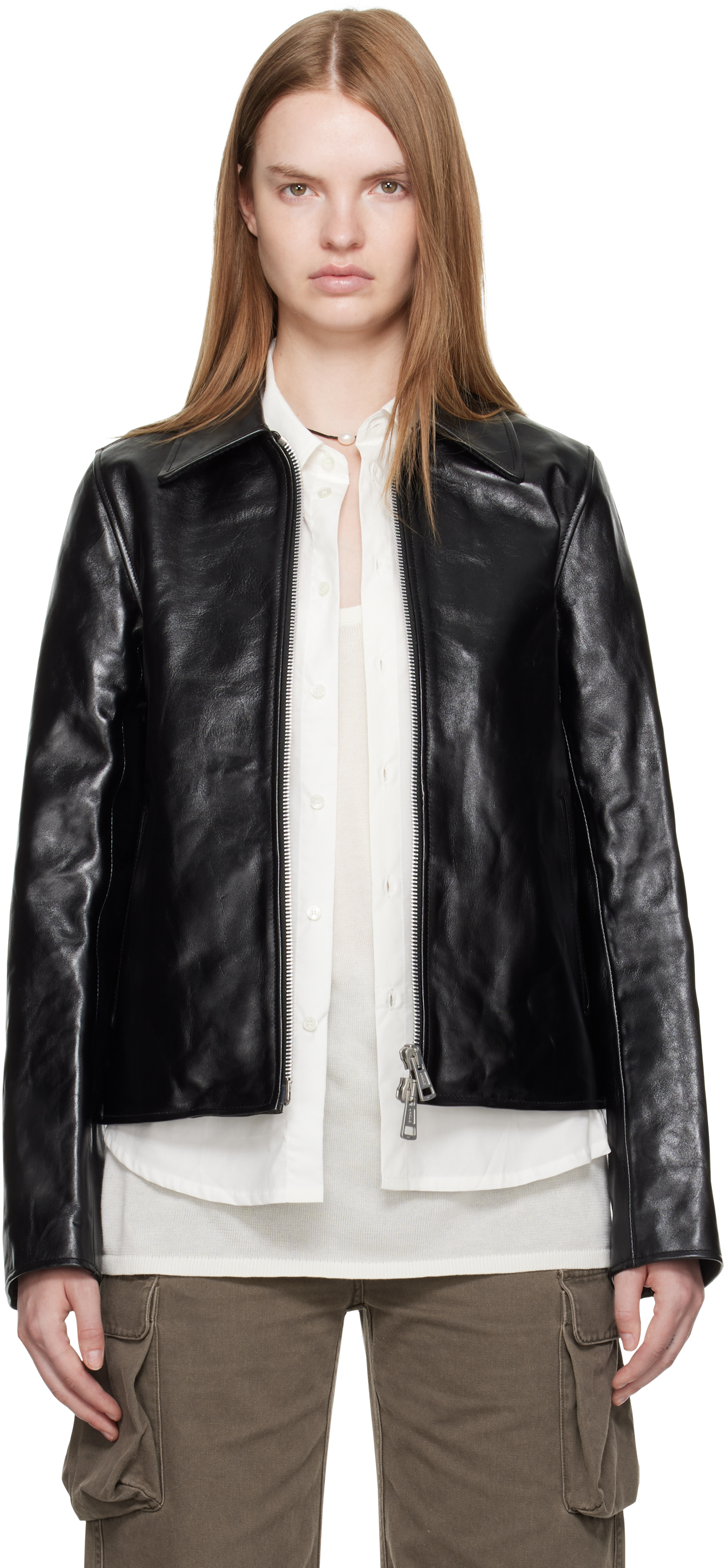 OUR LEGACY: Black Mini Leather Jacket | SSENSE