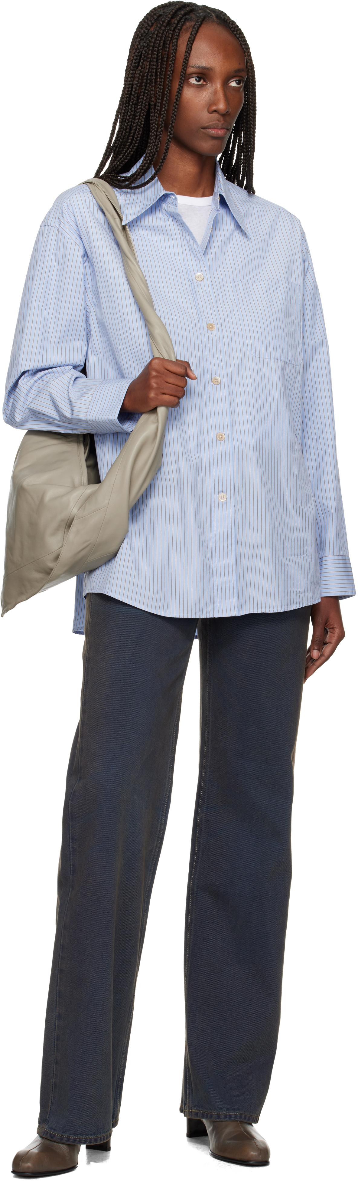 Our Legacy Blue Wata Cut Jeans In Blue