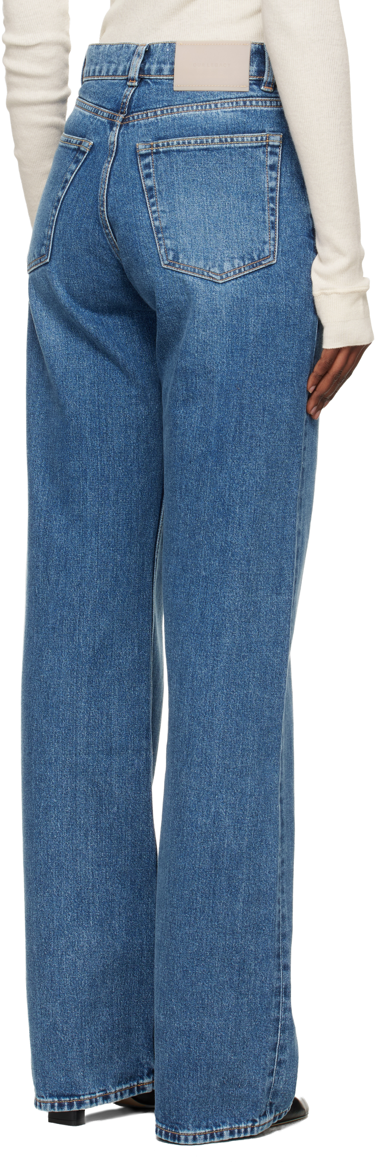 Our Legacy Blue Wata Cut Jeans In Blue