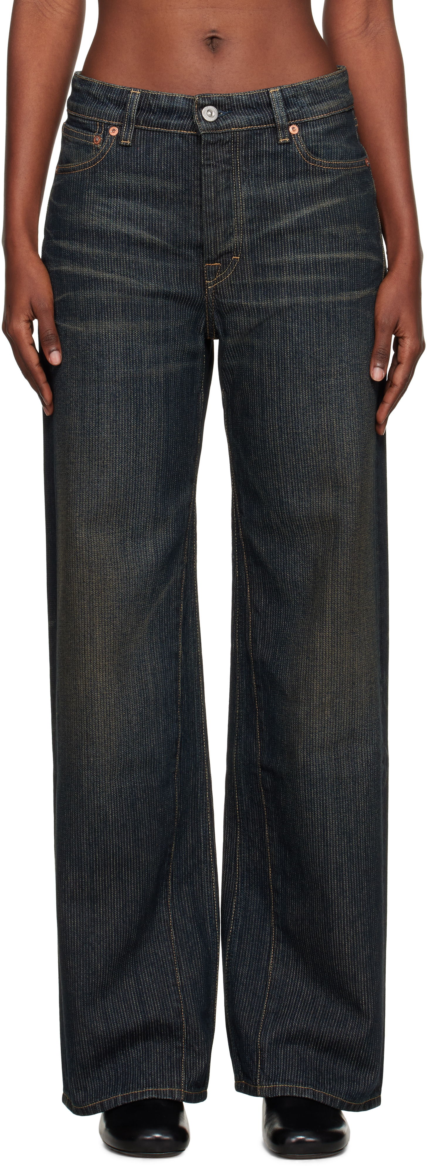 OUR LEGACY: Navy Treble Cut Jeans | SSENSE