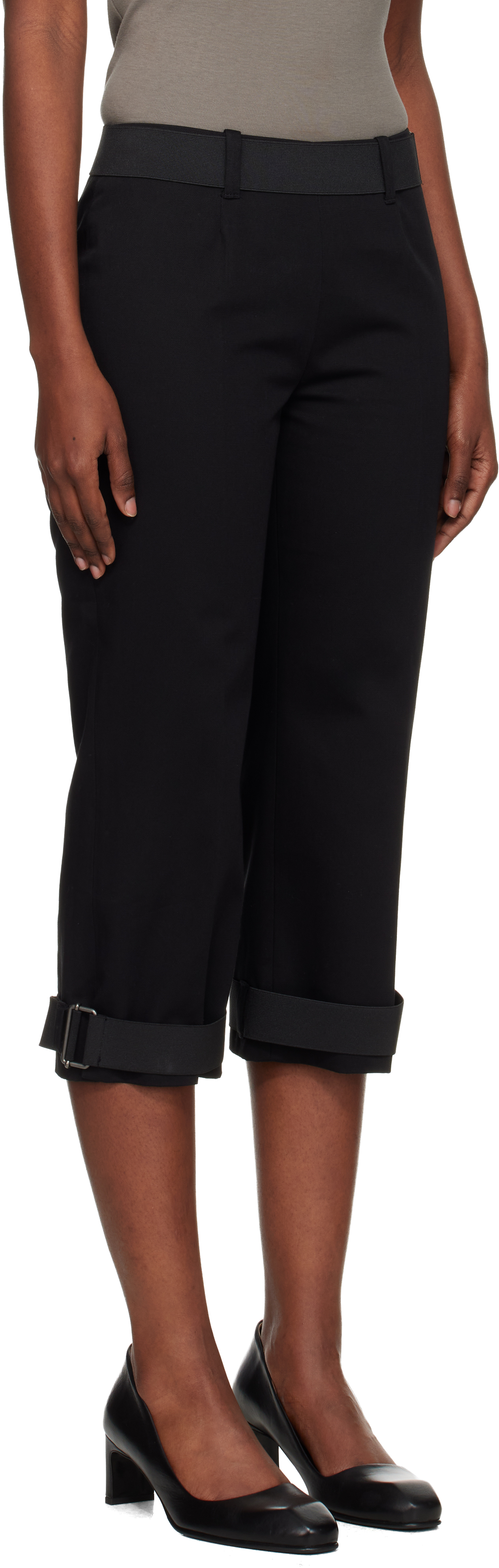 Our Legacy Black Sporty Capri Trousers In Black