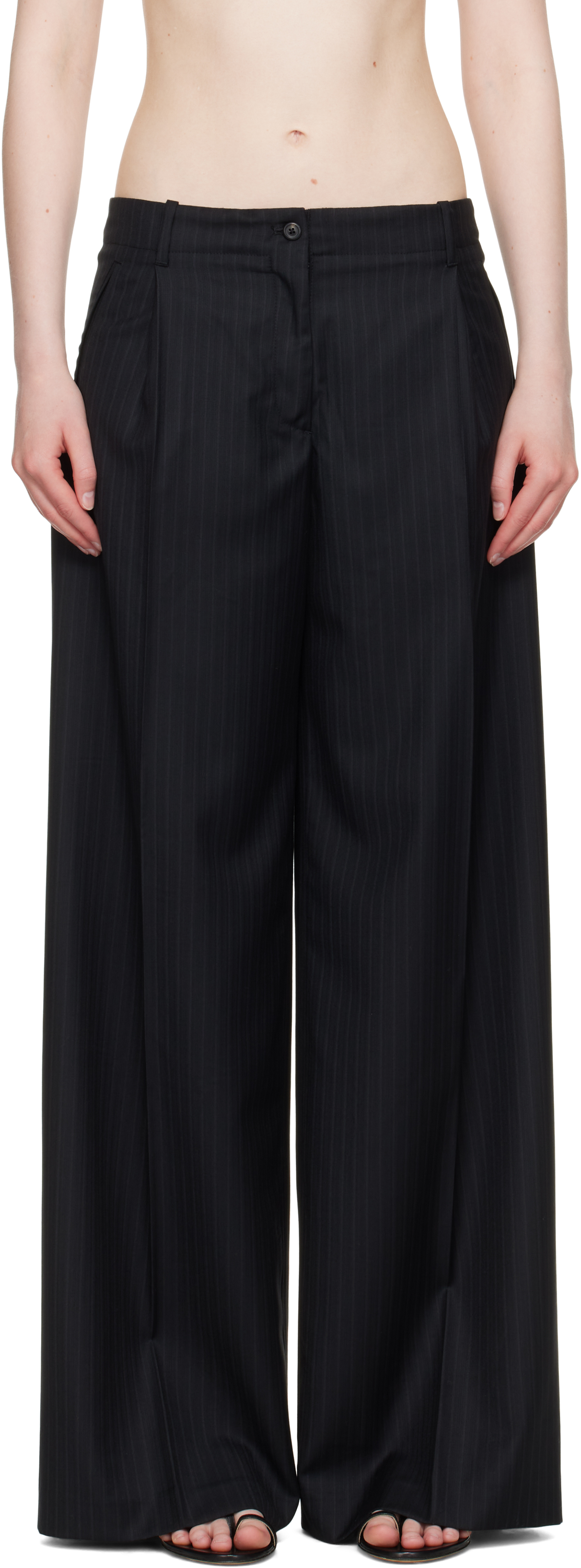 OUR LEGACY: WORK SHOP Emporio Armani Black Comodo Trousers