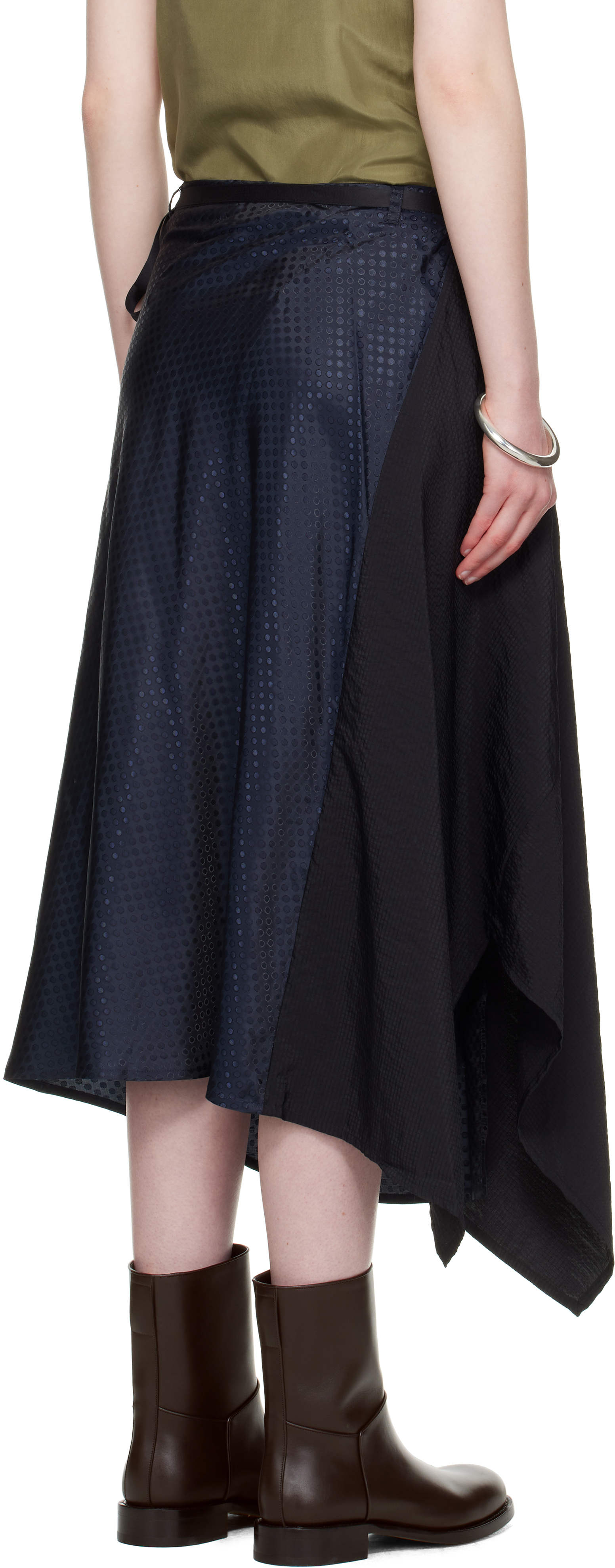 OUR LEGACY WORK SHOP EMPORIO ARMANI NAVY SARO MIDI SKIRT 