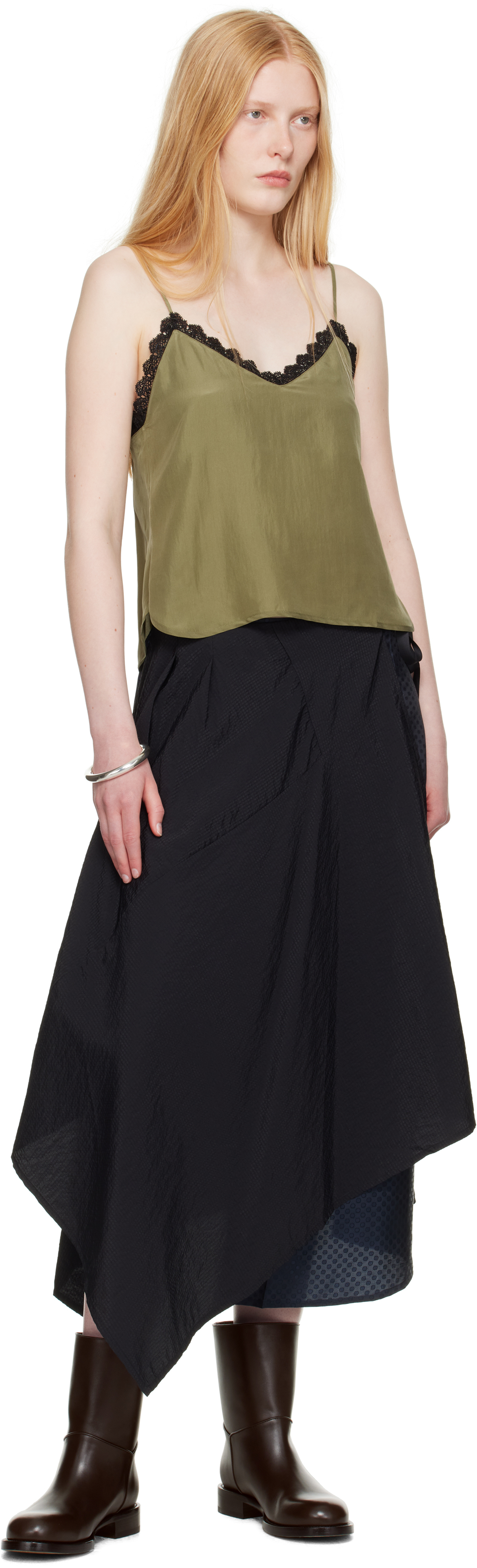 OUR LEGACY WORK SHOP EMPORIO ARMANI NAVY SARO MIDI SKIRT 