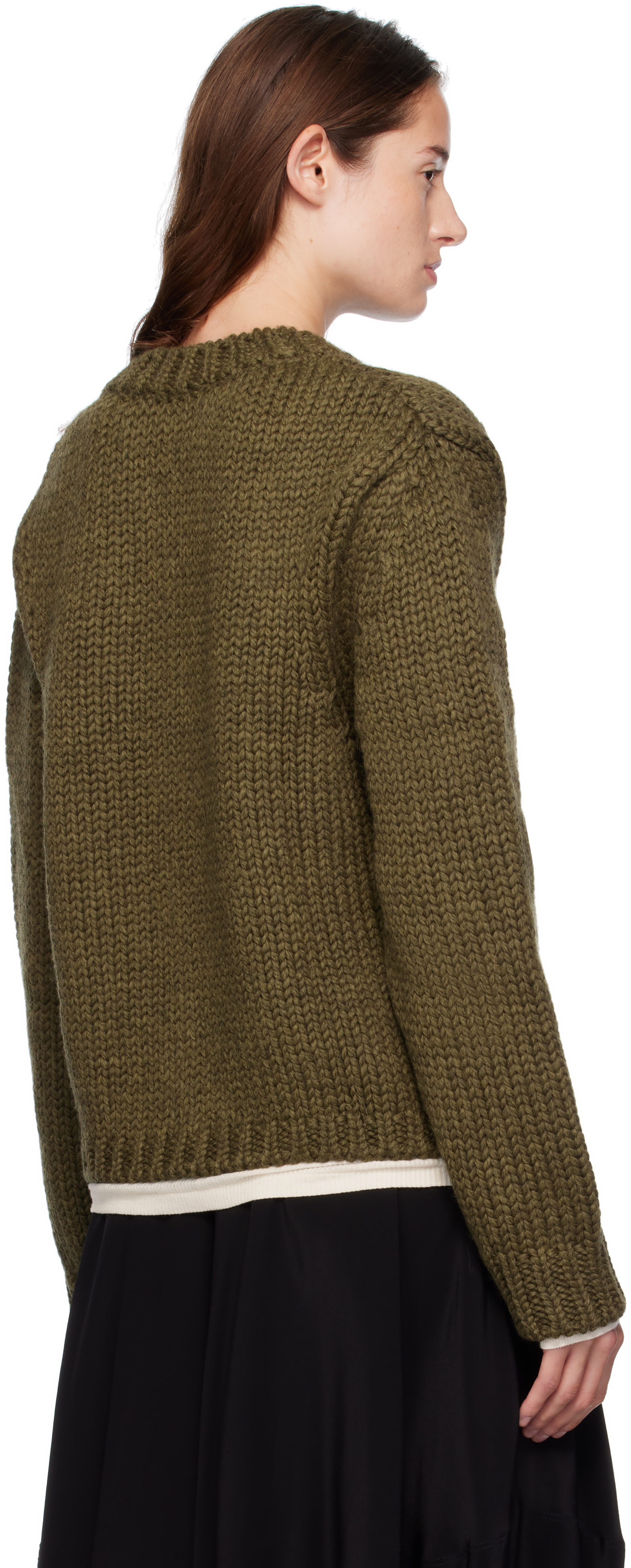 Our Legacy Khaki Over Cardigan In Green
