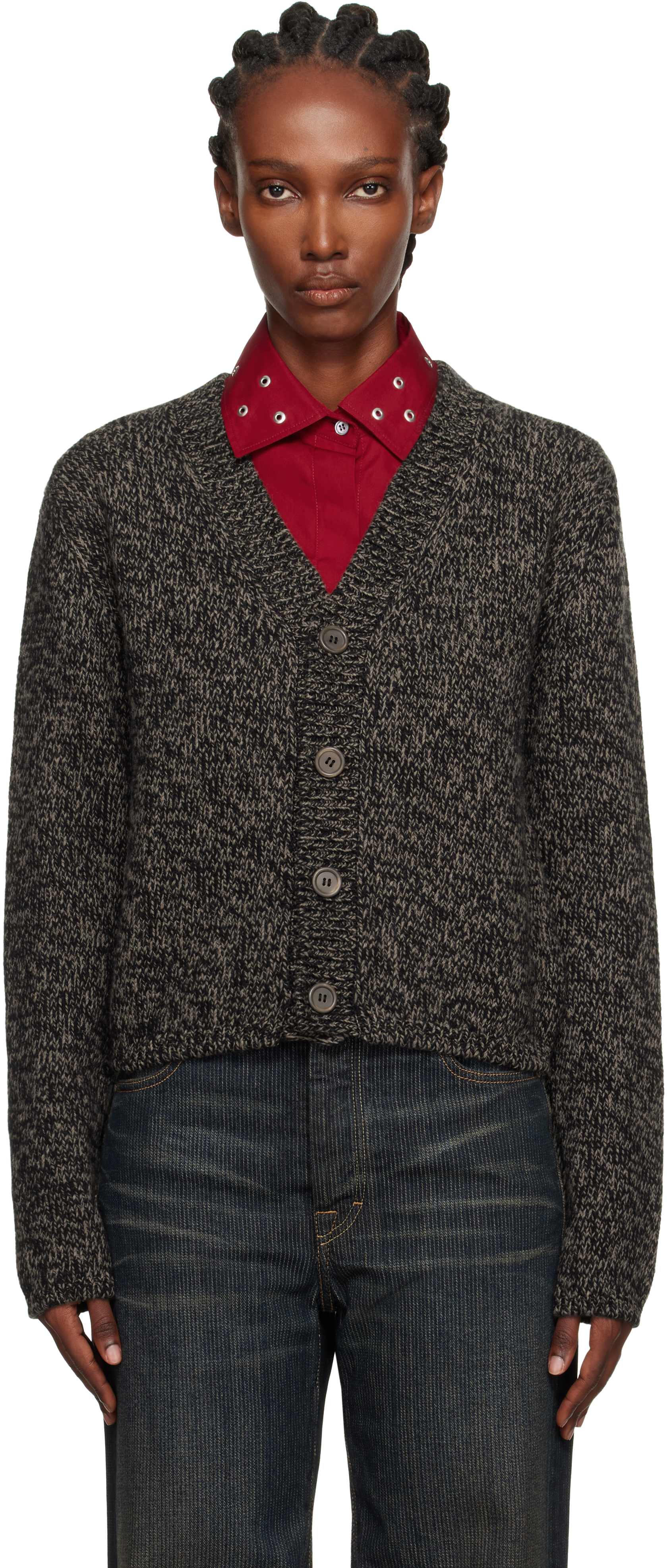 Our Legacy Long Sleeve Cardigan In Gray