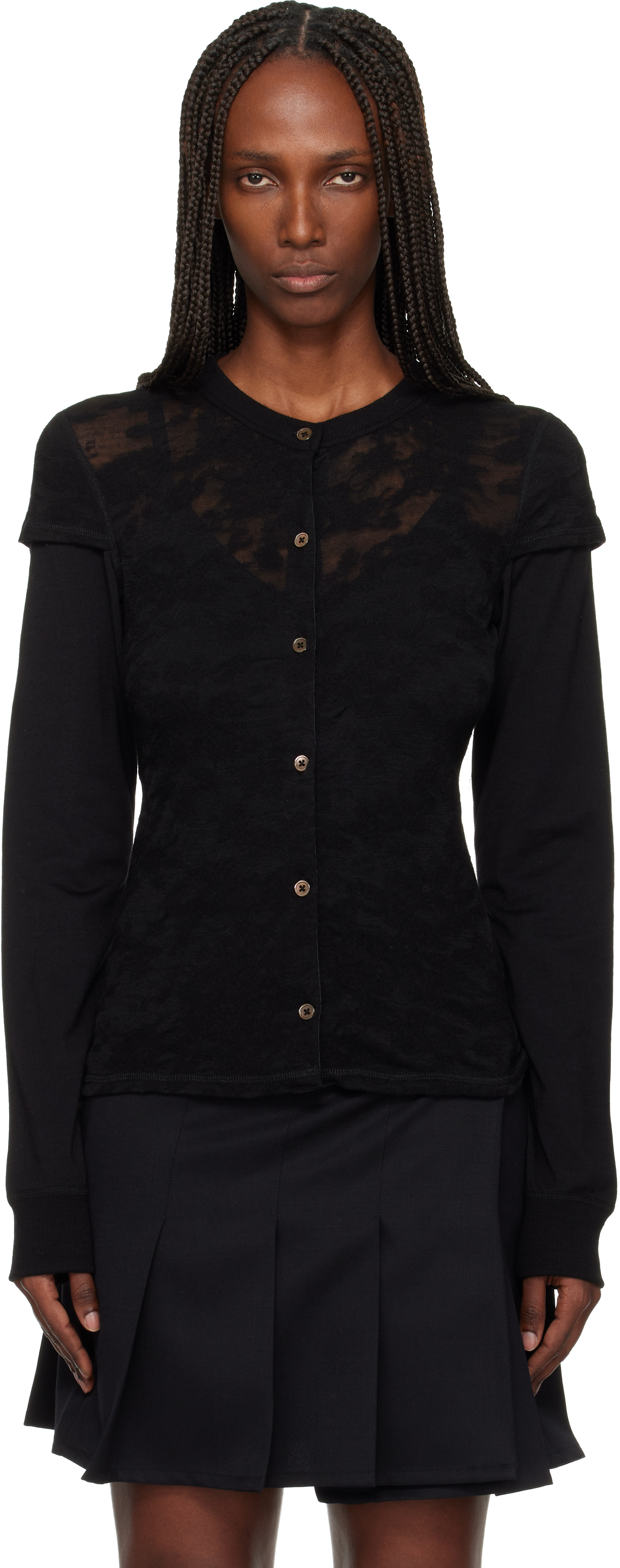 Our Legacy Black Heat Longsleeve Cardigan In Black