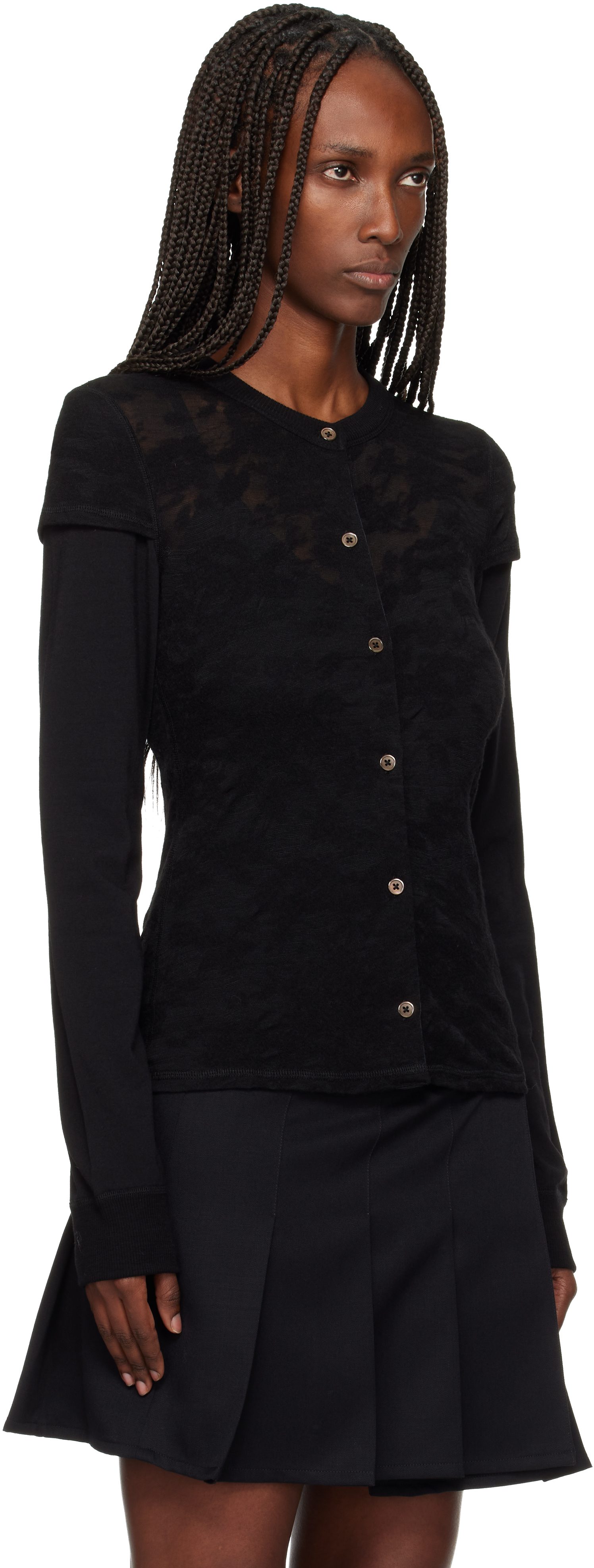 Our Legacy Black Heat Longsleeve Cardigan In Black