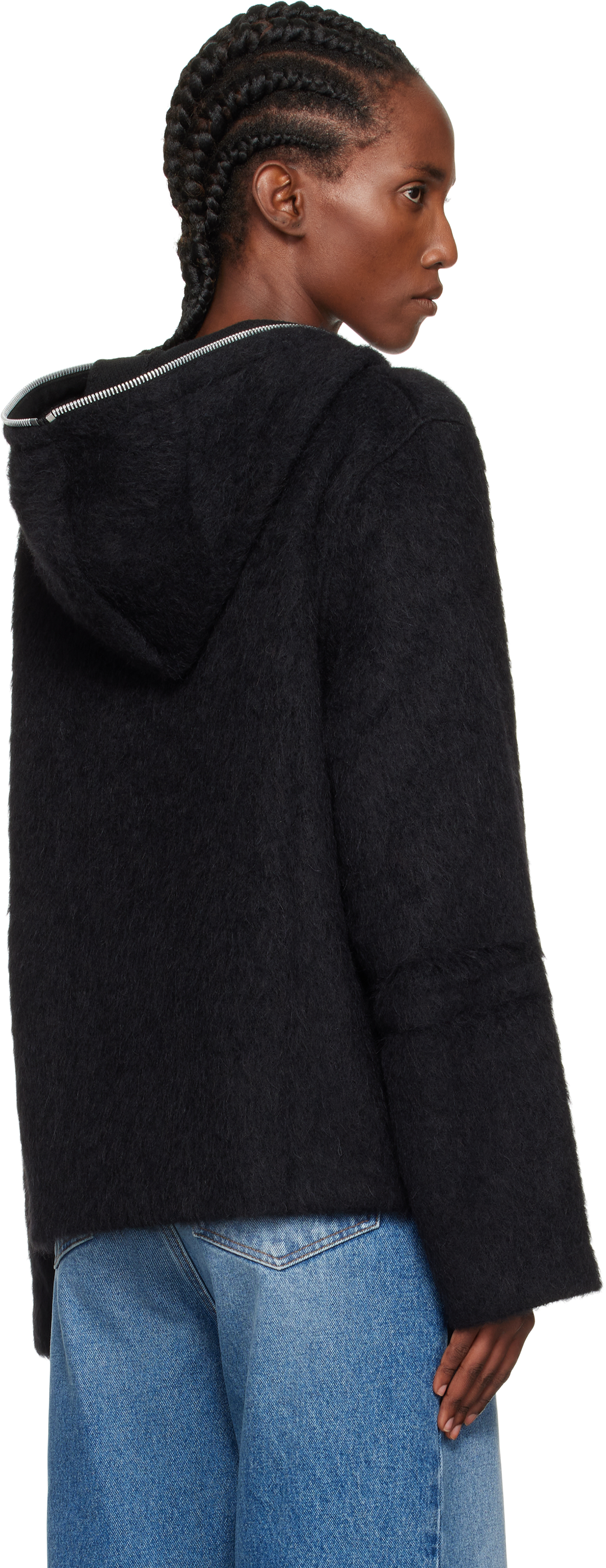 Our Legacy Black Full Zip Hoodie In Black