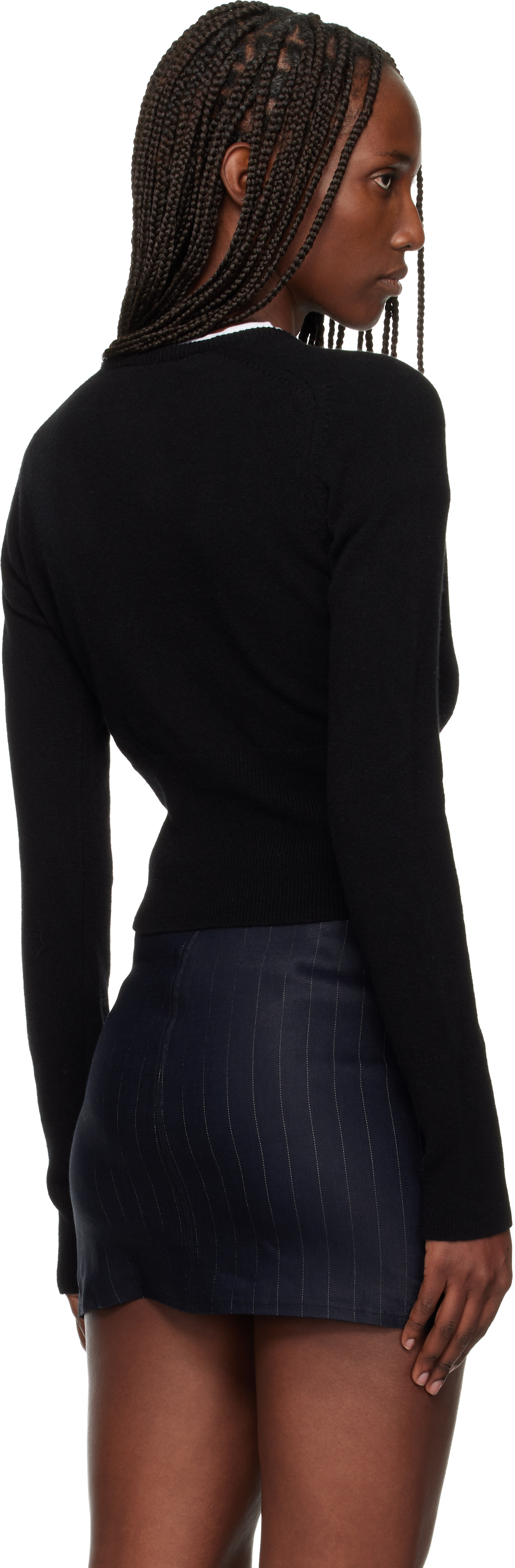 Our Legacy Black Sharp V-neck Sweater In Black