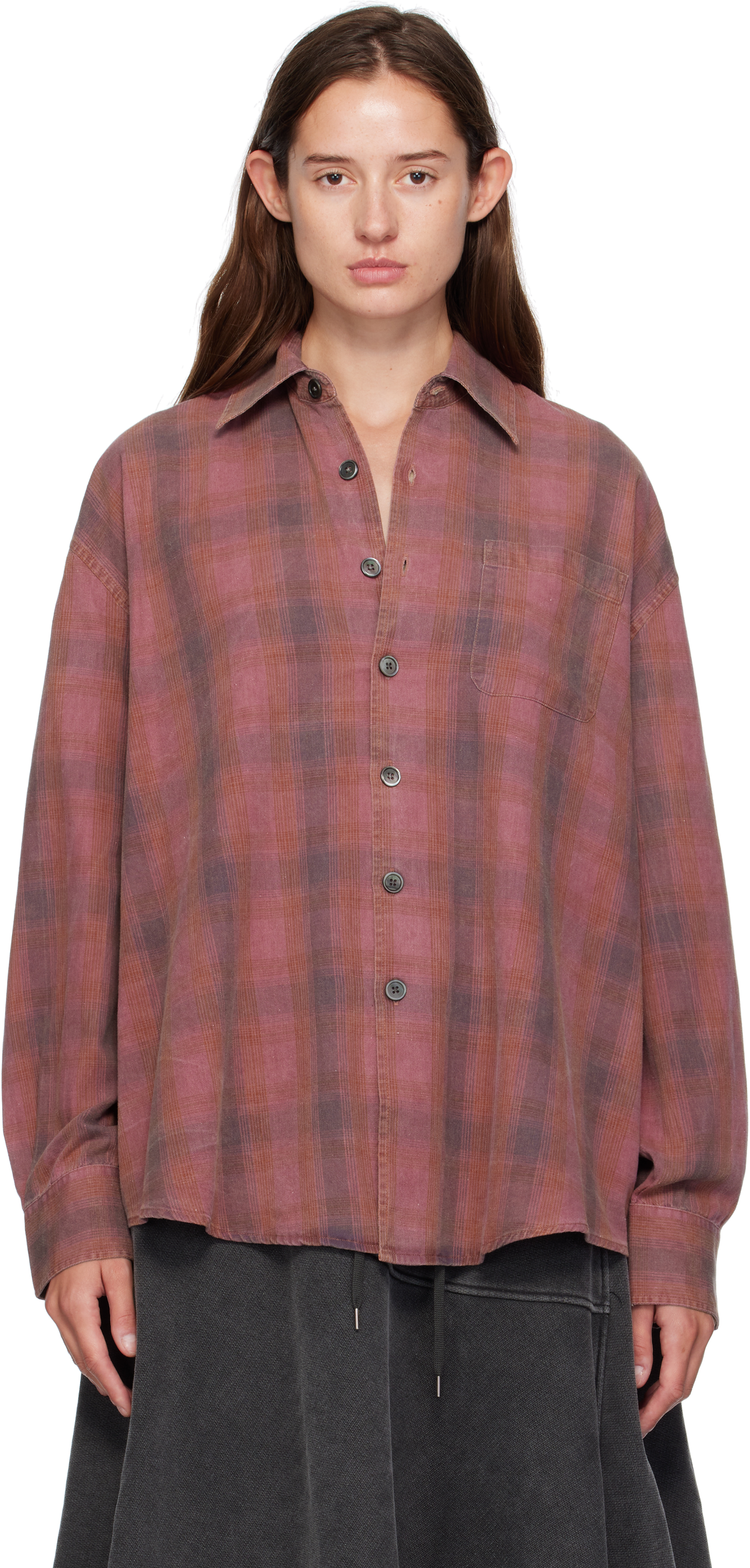 OURLEGACY ピンク Borrowed シャツ Our Legacy - Borrowed BD Shirt Pink Kimble Check