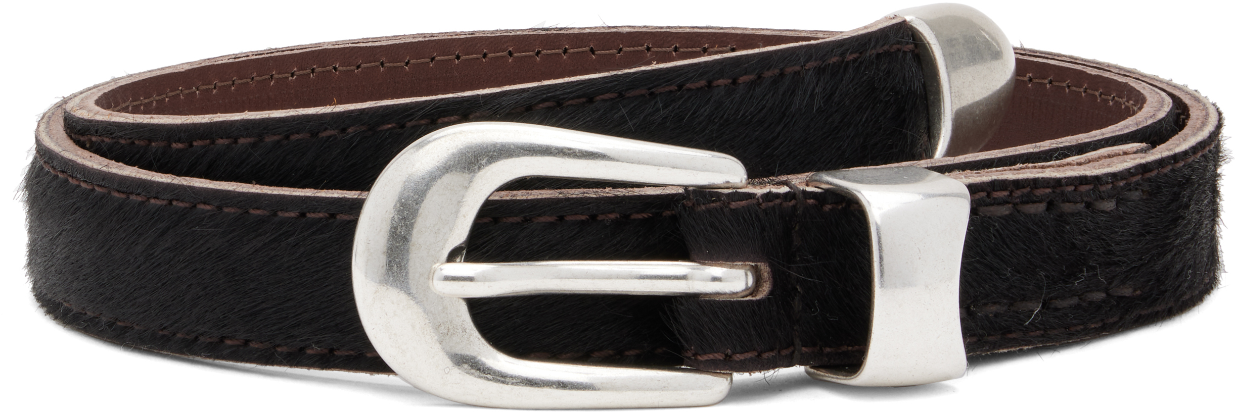 Our Legacy Brown 2 Cm Belt In Brown