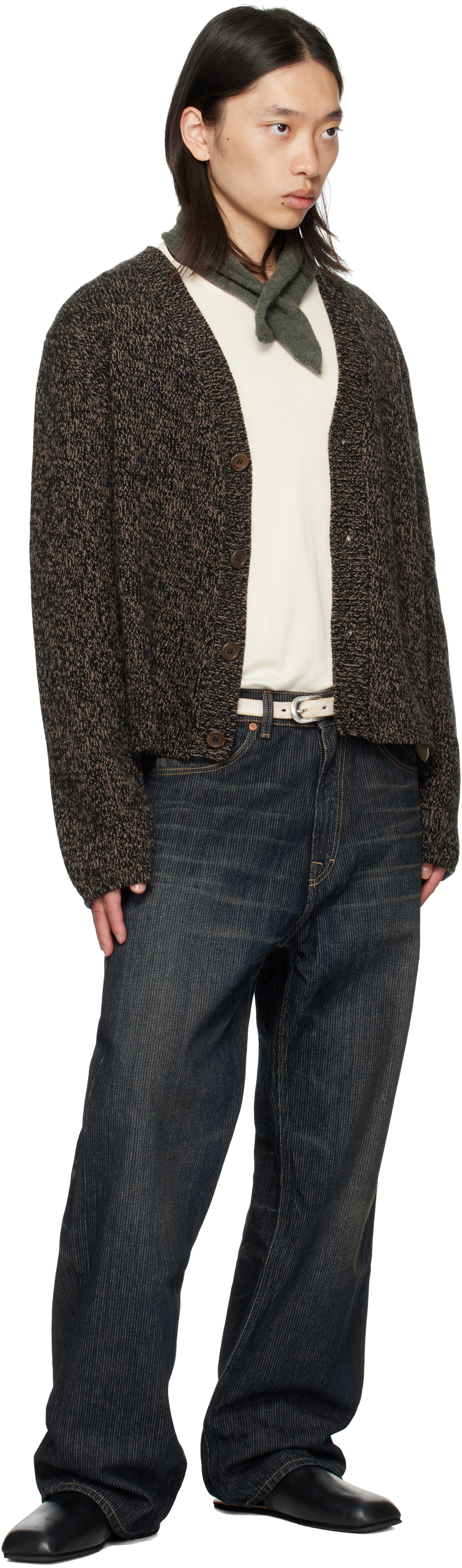 Our Legacy Off-white 2 Cm Belt In Neutral