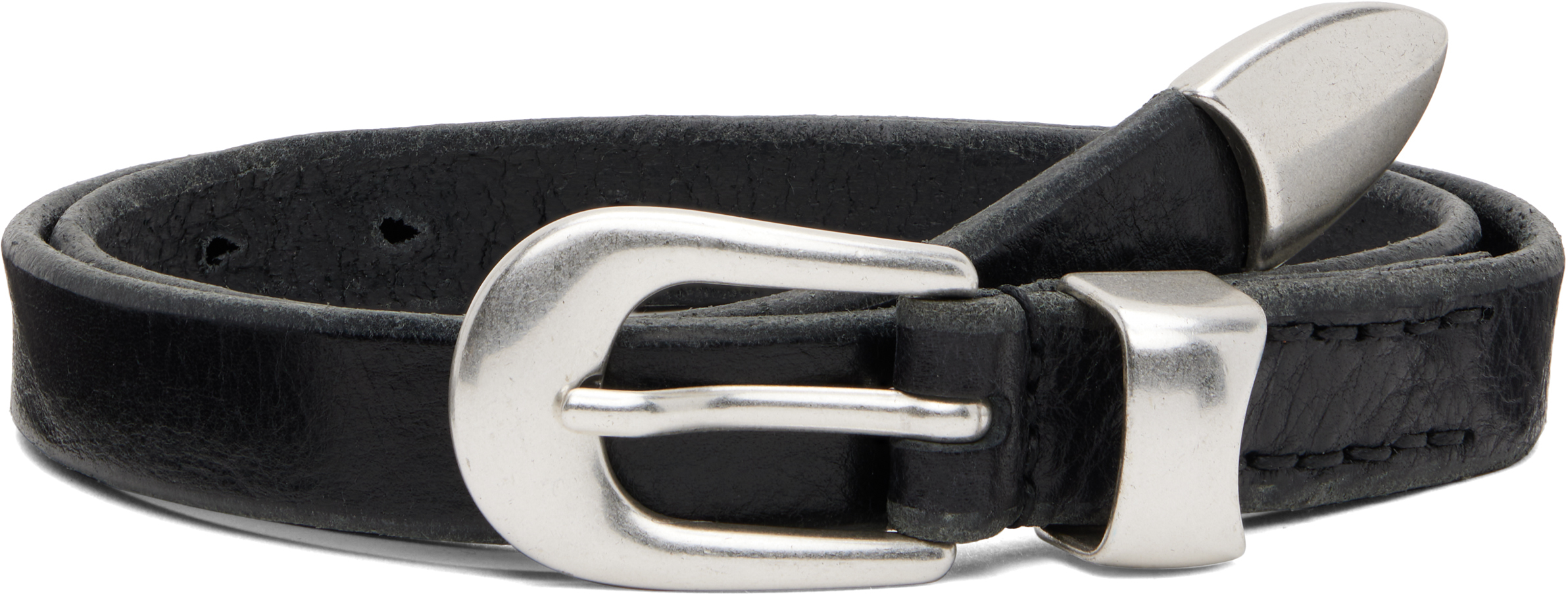 Our Legacy Black 2 Cm Belt In Black