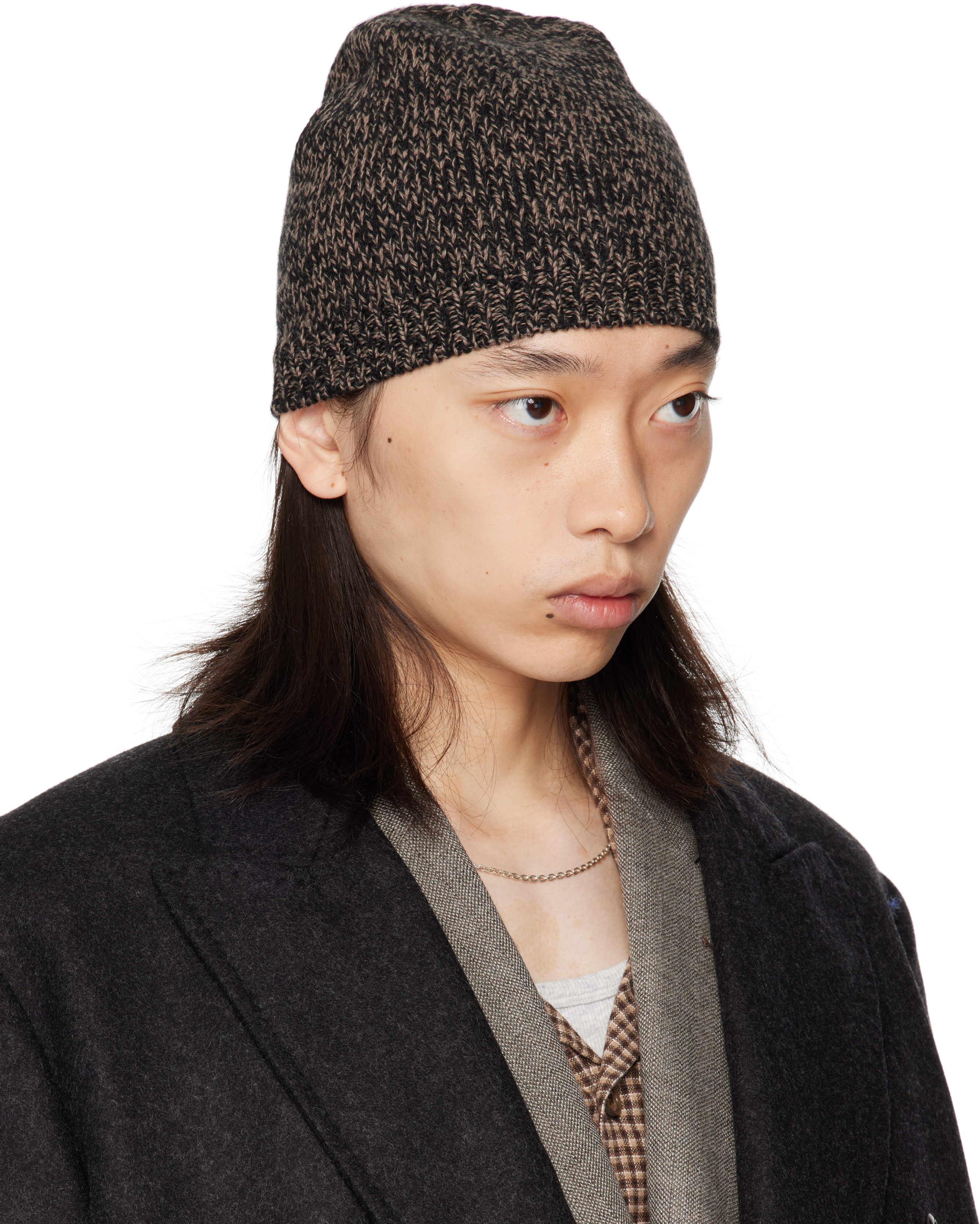 Our Legacy Black & Brown Classic Beanie In Gray