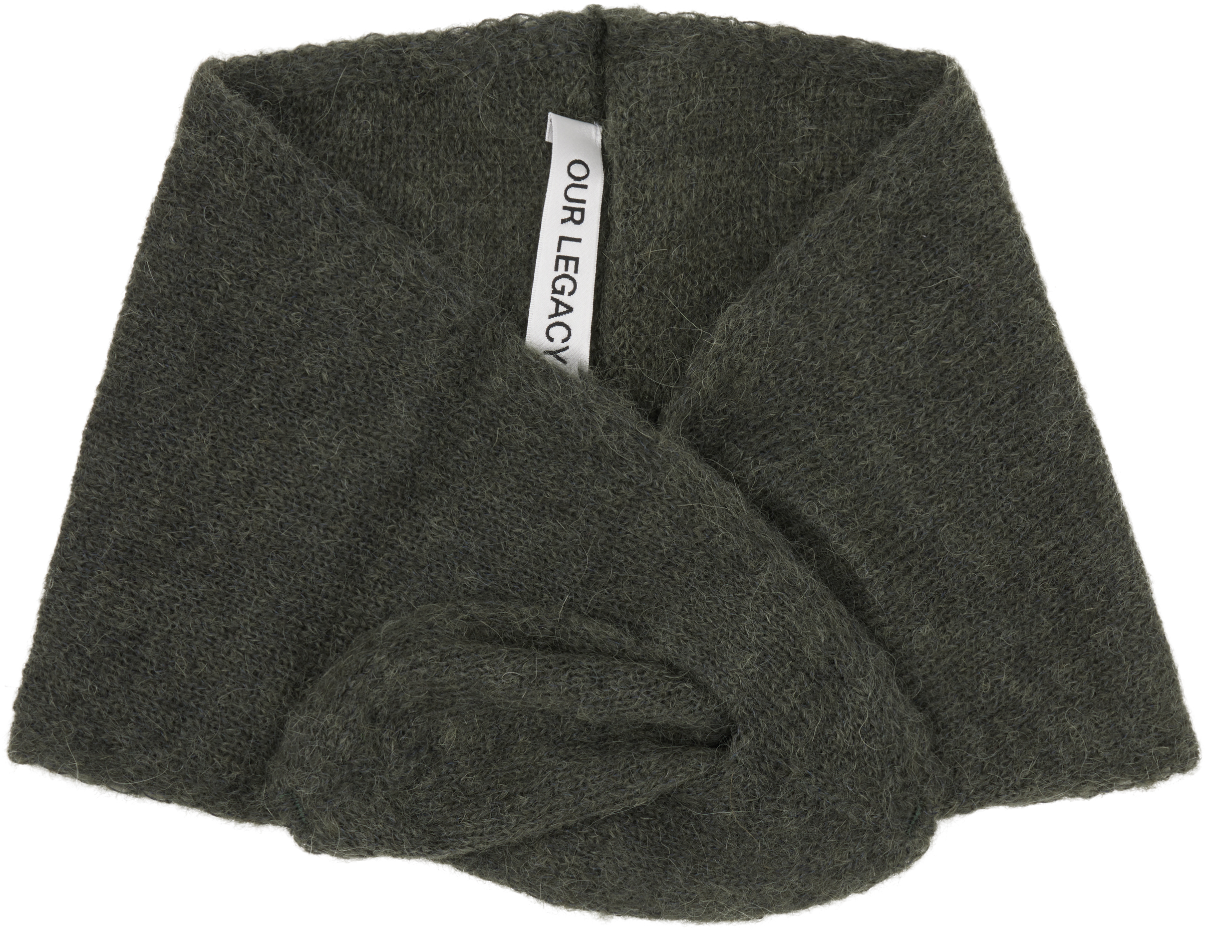 Our Legacy Green Miniature Scarf In Gray