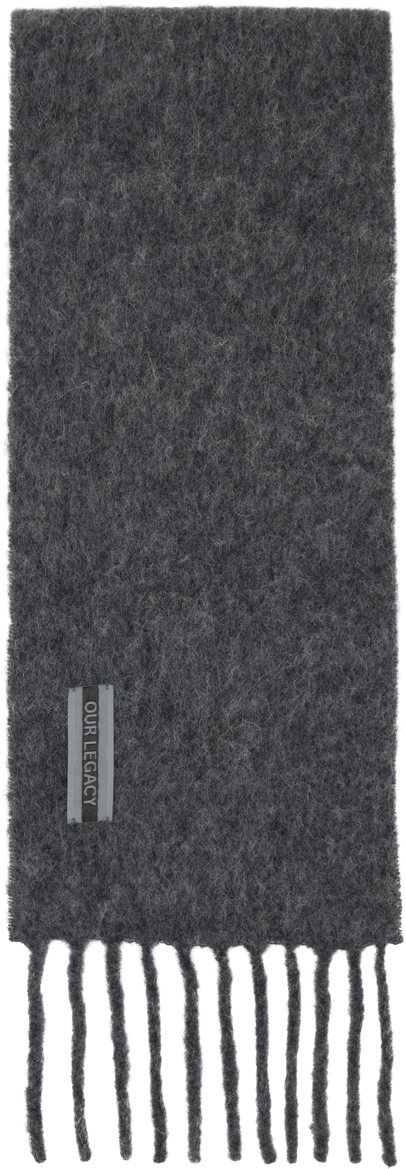 Our Legacy Past Distressed Checked Knitted Scarf | Smart Closet