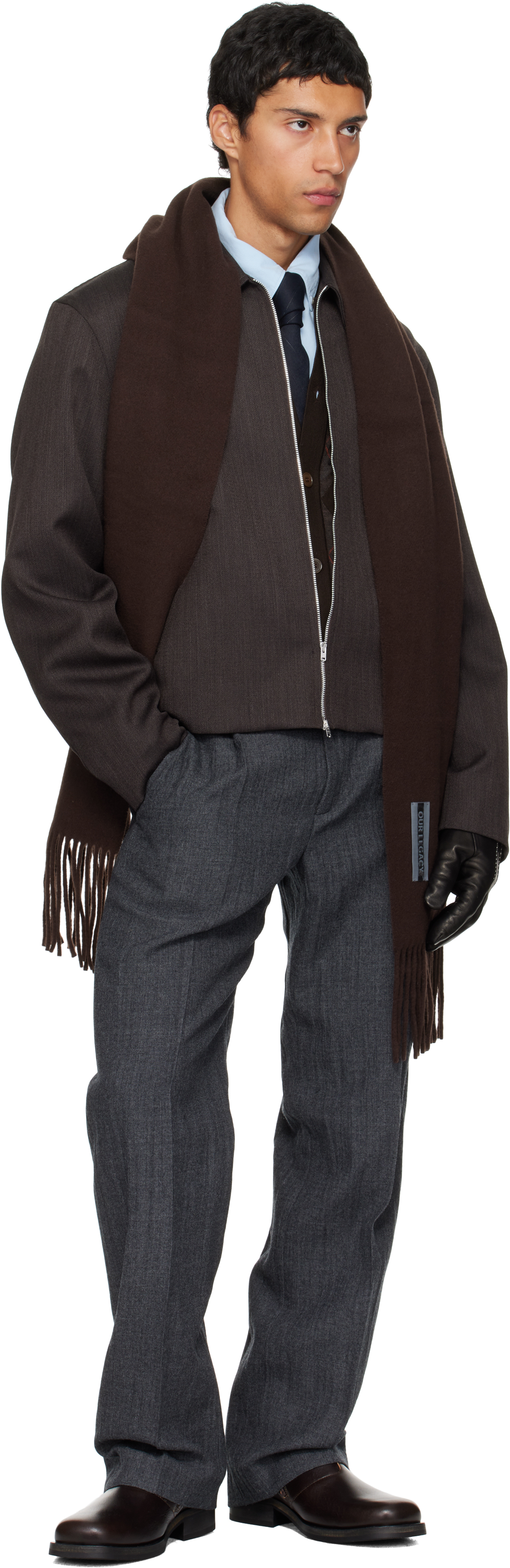 Our Legacy Brown Estate Scarf In Brown