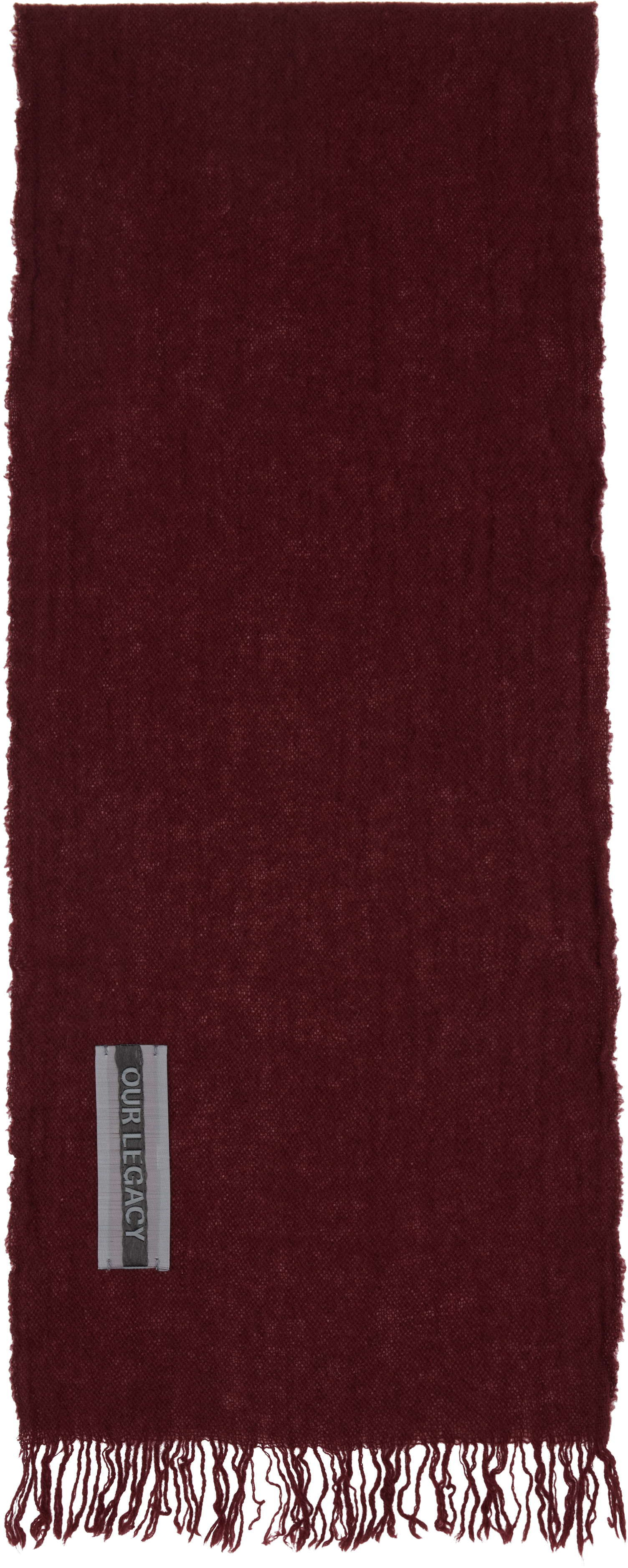 OUR LEGACY: Burgundy Cottage Scarf | SSENSE