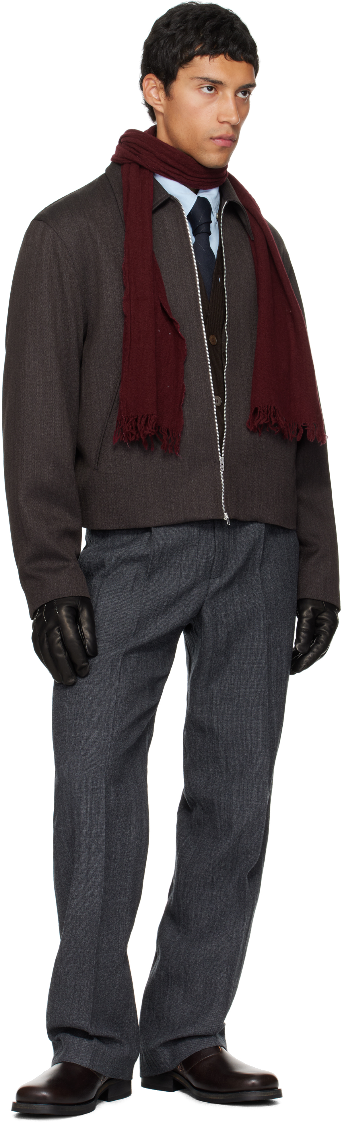 Our Legacy Burgundy Cottage Scarf In Burgundy