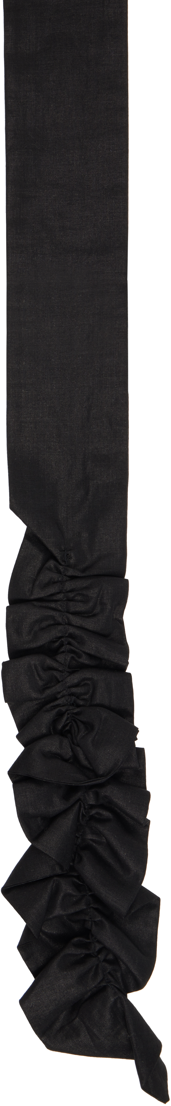Our Legacy Gathered Tie In Black