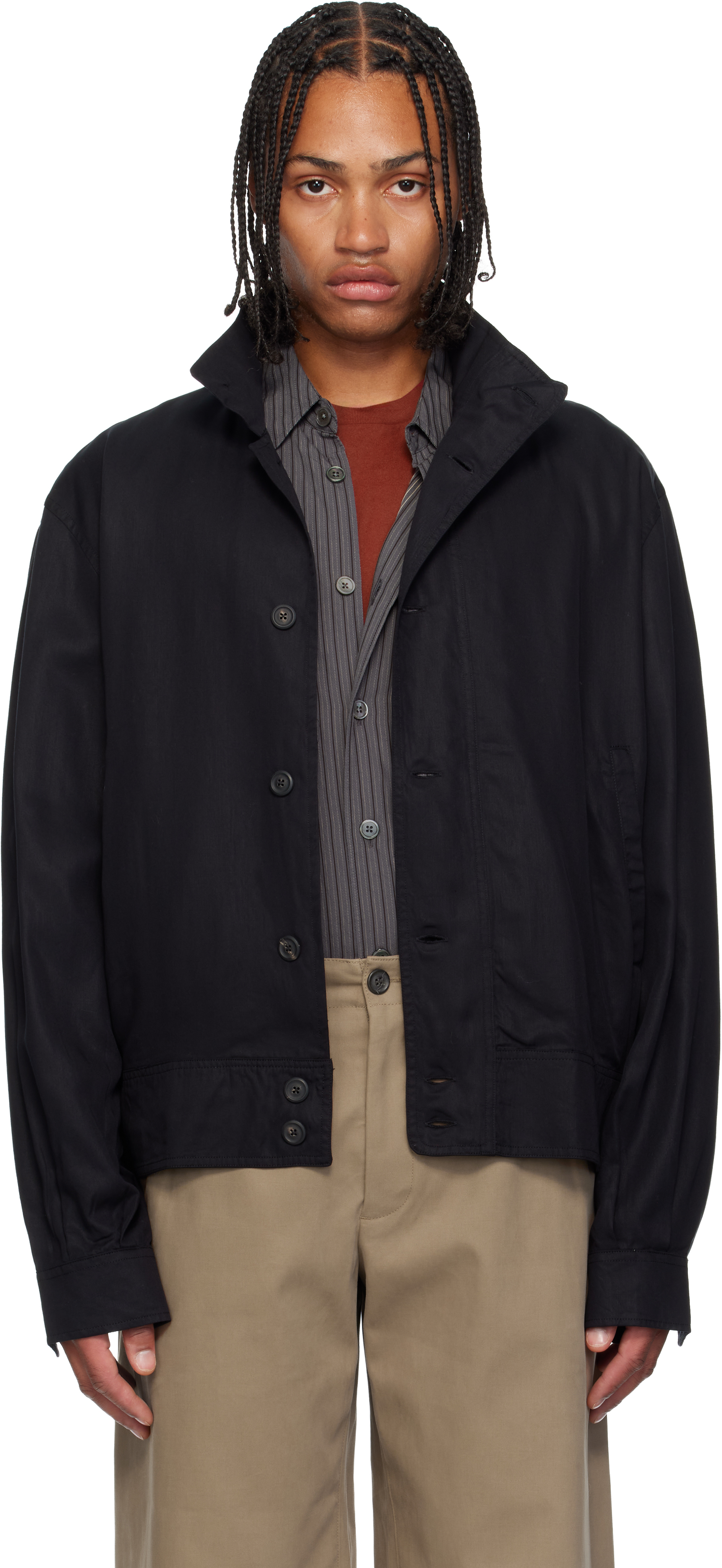Our Legacy Black Mock Bomber Jacket