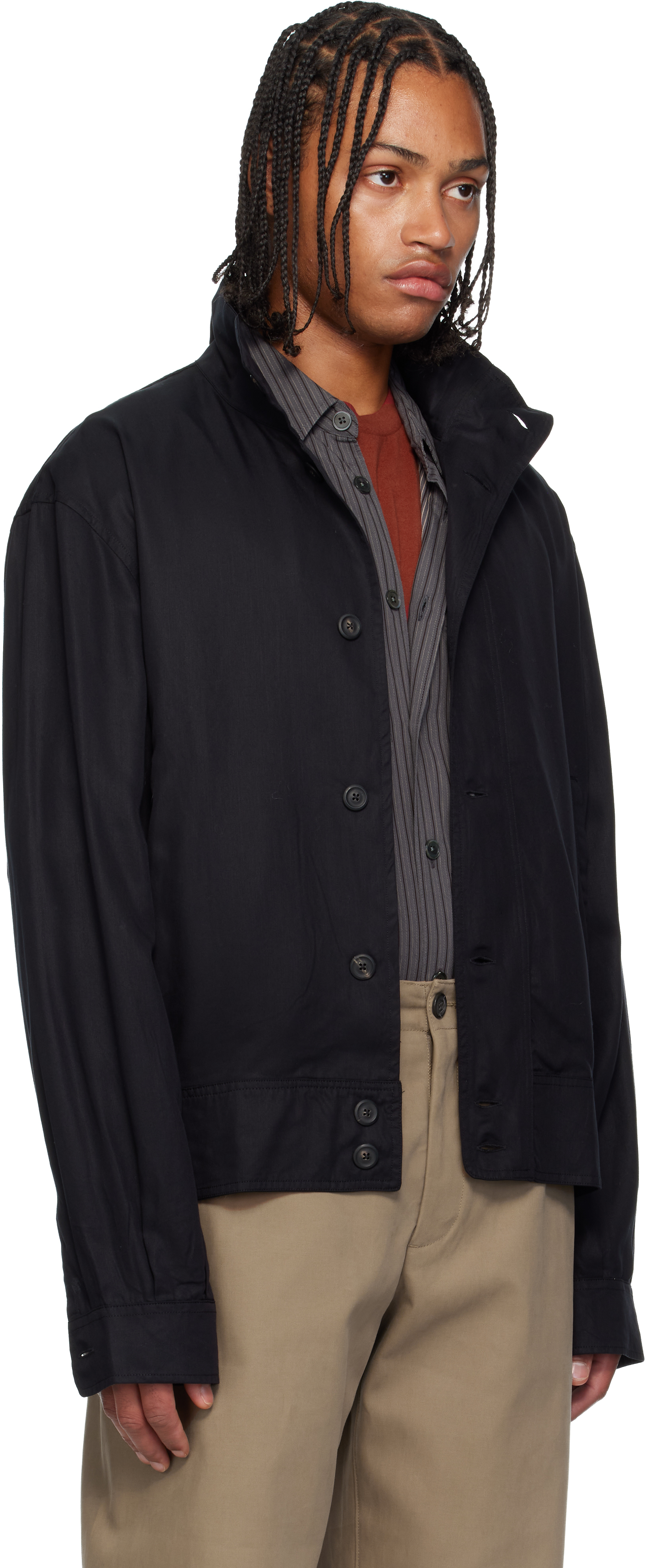Our Legacy Black Mock Bomber Jacket In Black