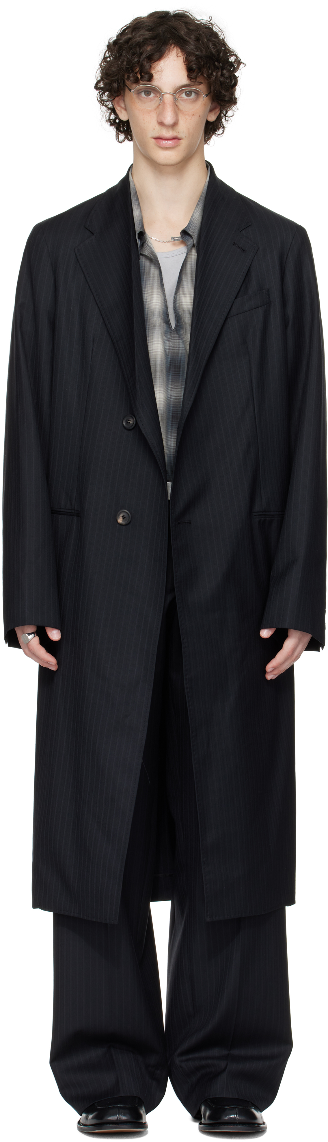 WORK SHOP Emporio Armani Black Lungo Coat