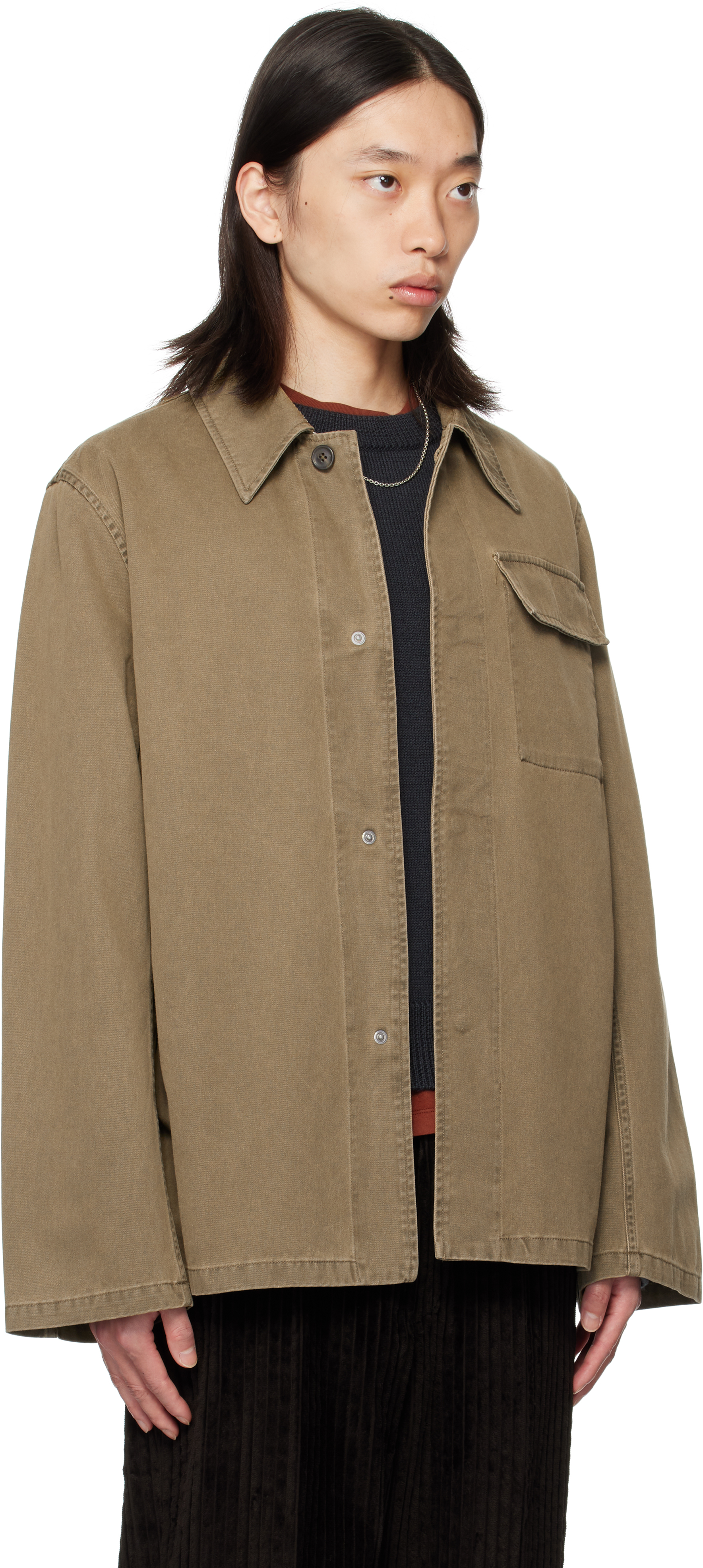 Our Legacy Gray Dutch Work Jacket In Brown