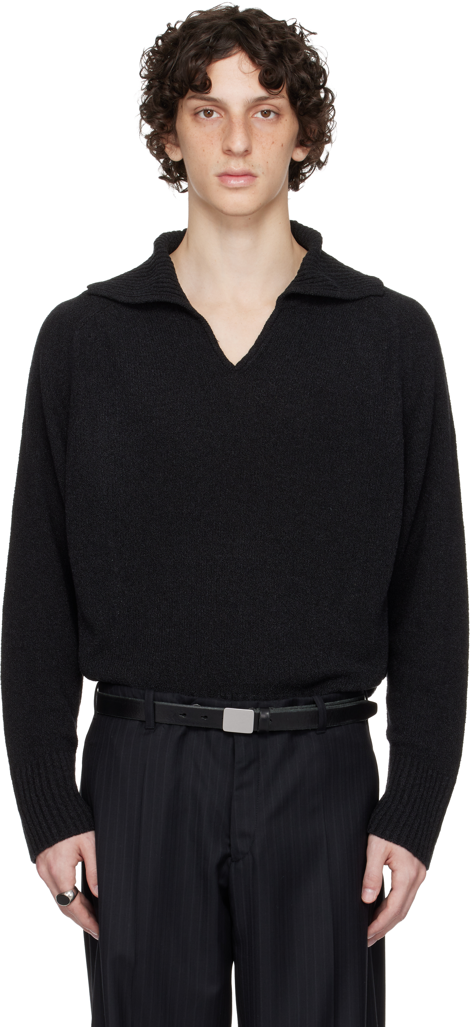 OUR LEGACY: WORK SHOP Emporio Armani Gray Vista Popover Polo