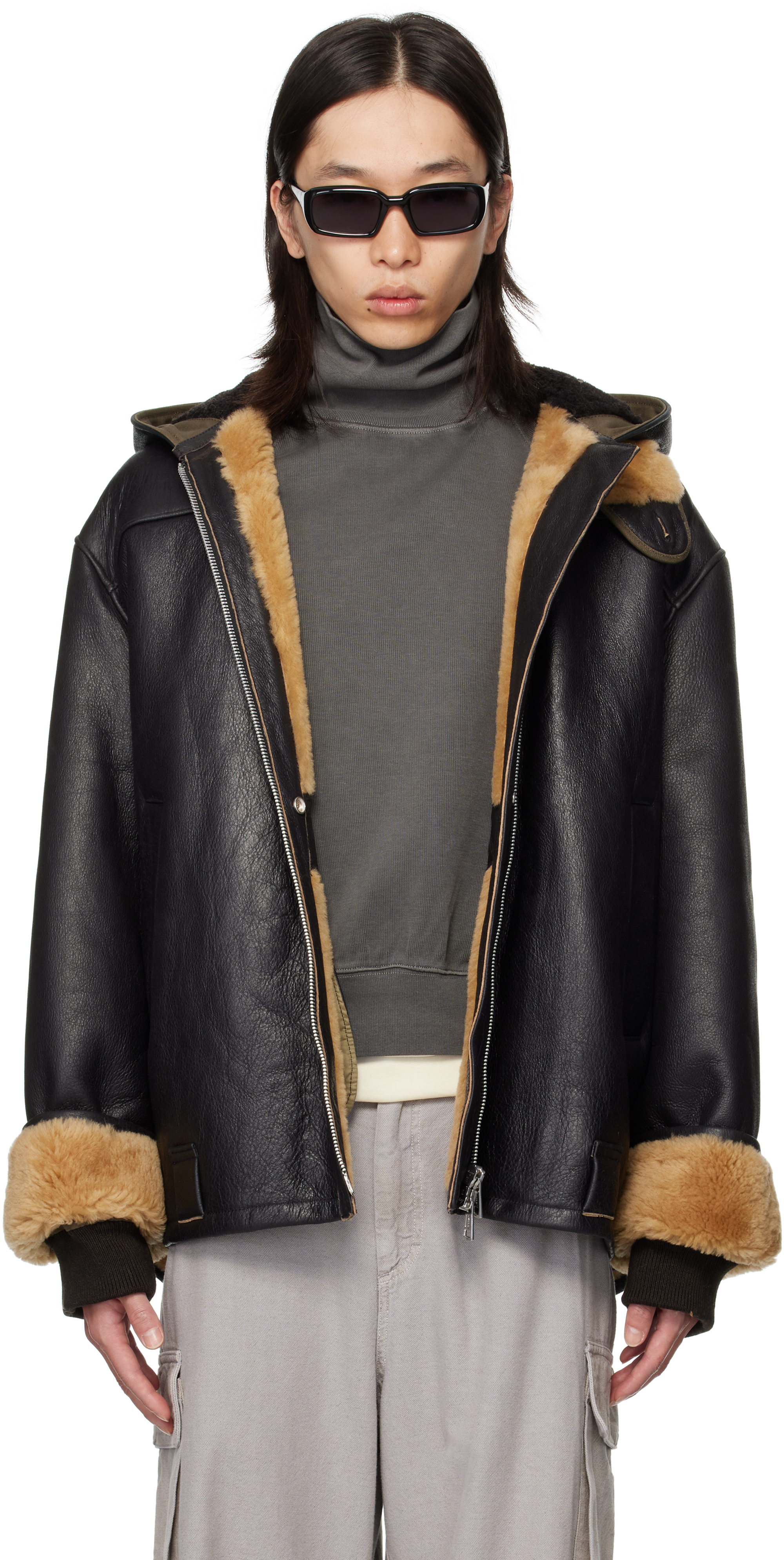 Our Legacy Black Blizzard Shearling Jacket