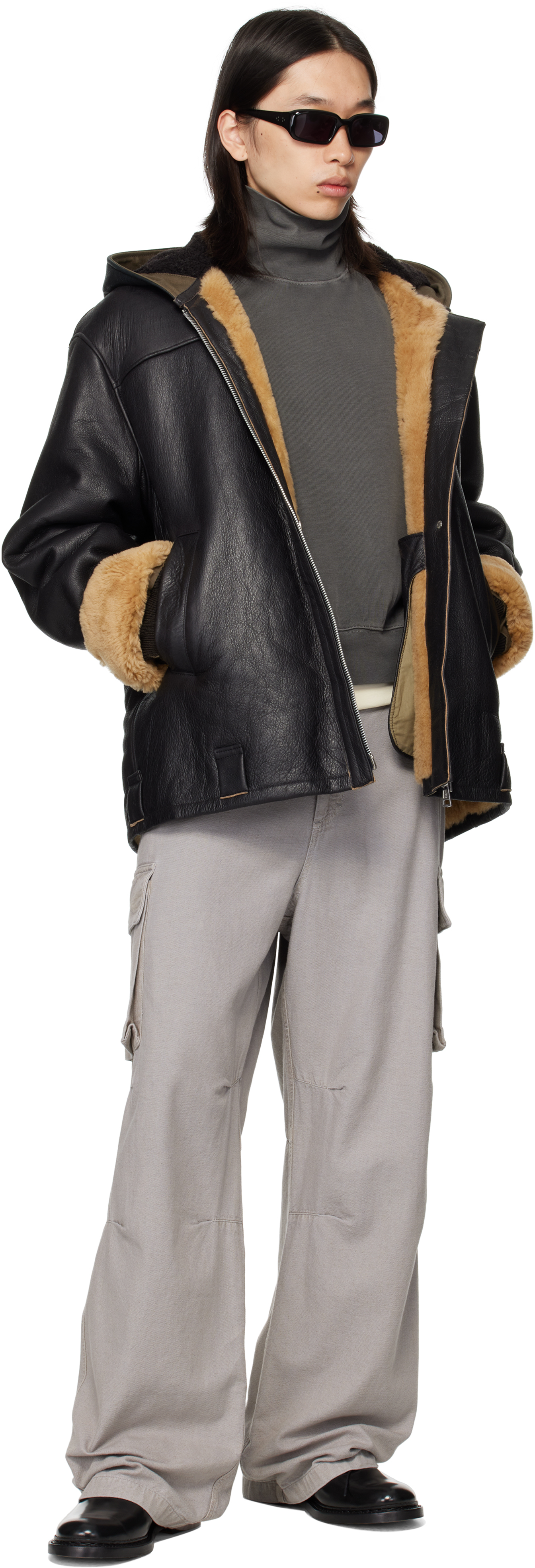 Our Legacy Black Blizzard Shearling Jacket In Black