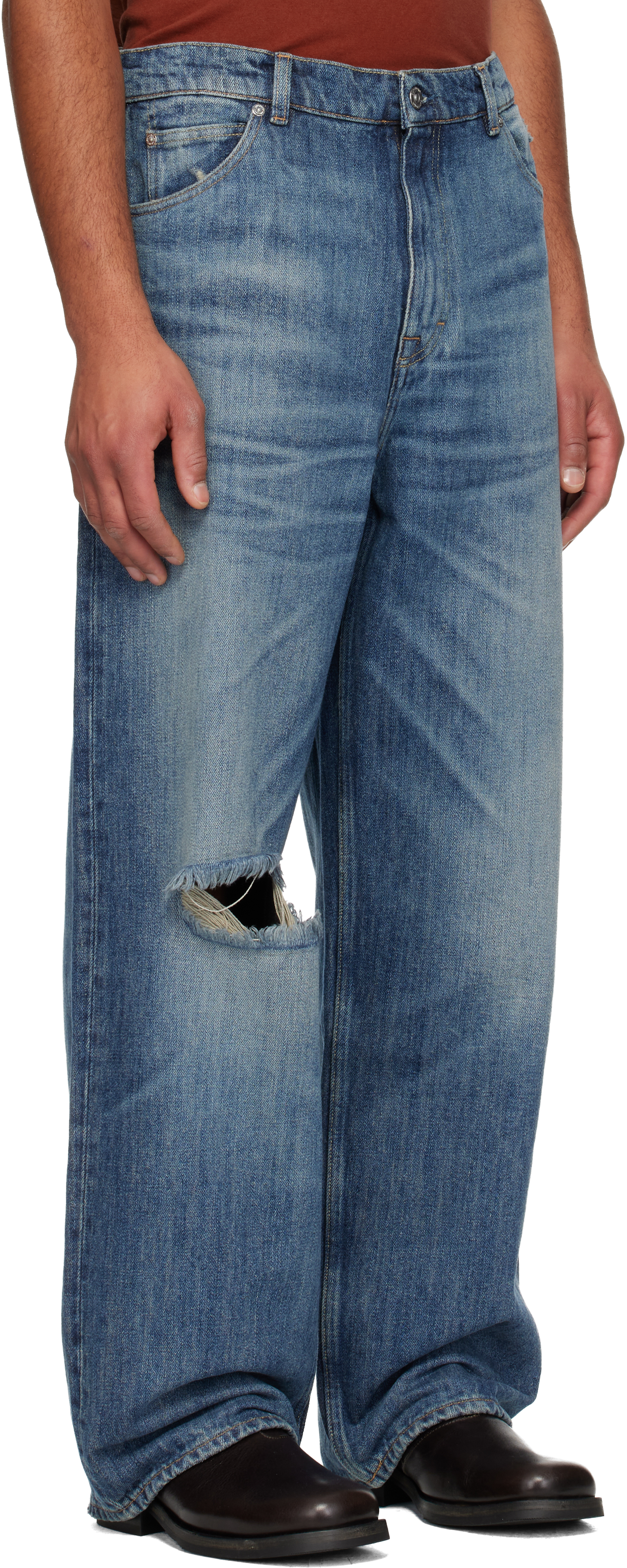 Our Legacy Blue Vast Cut Jeans In Blue