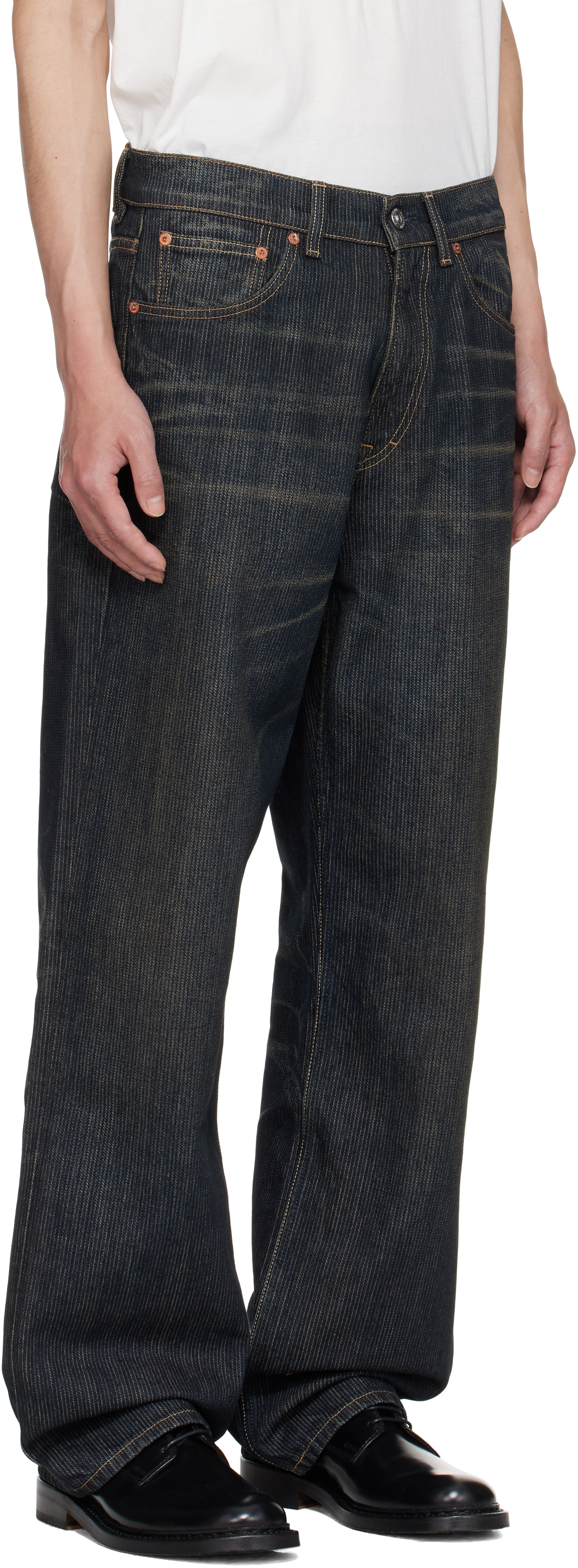 Our Legacy Navy Third Cut Jeans In Blue