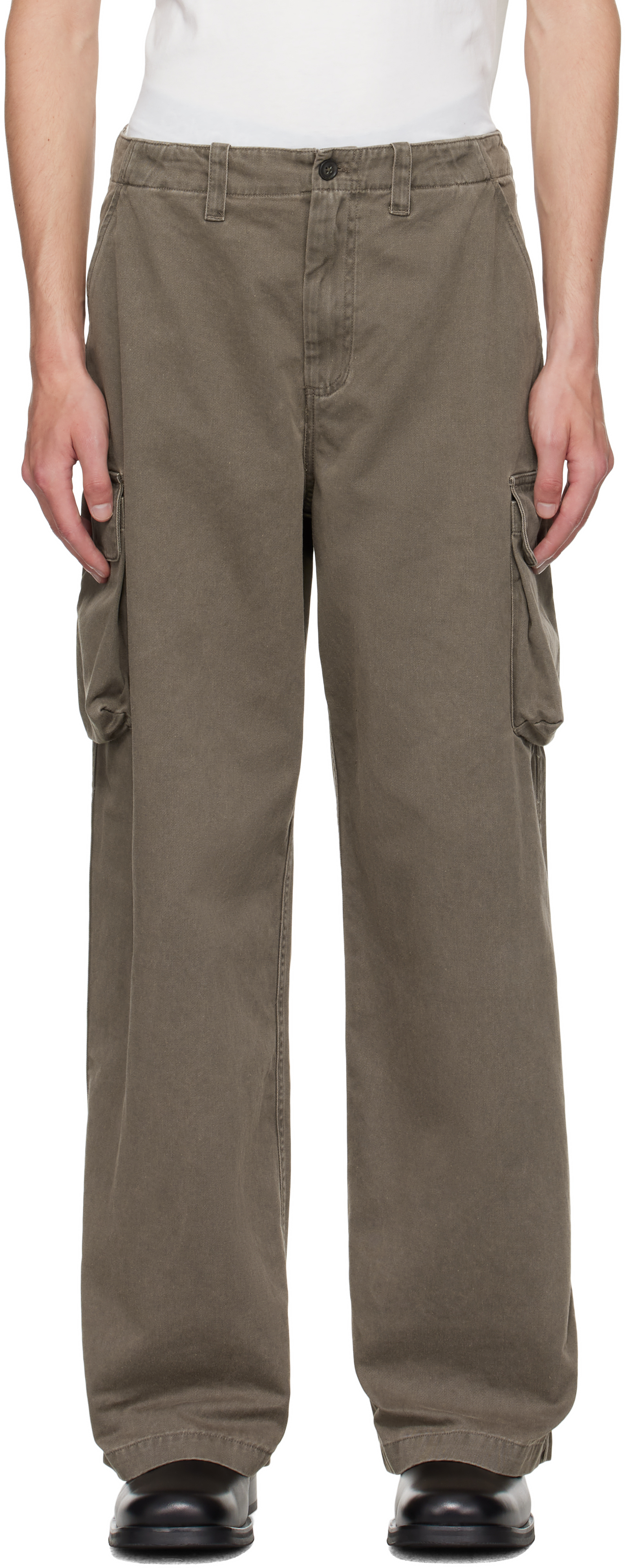 パンツ our legacy mount cargo pants 44 Our Legacy - Mount Cargo Uniform Olive Herringbone