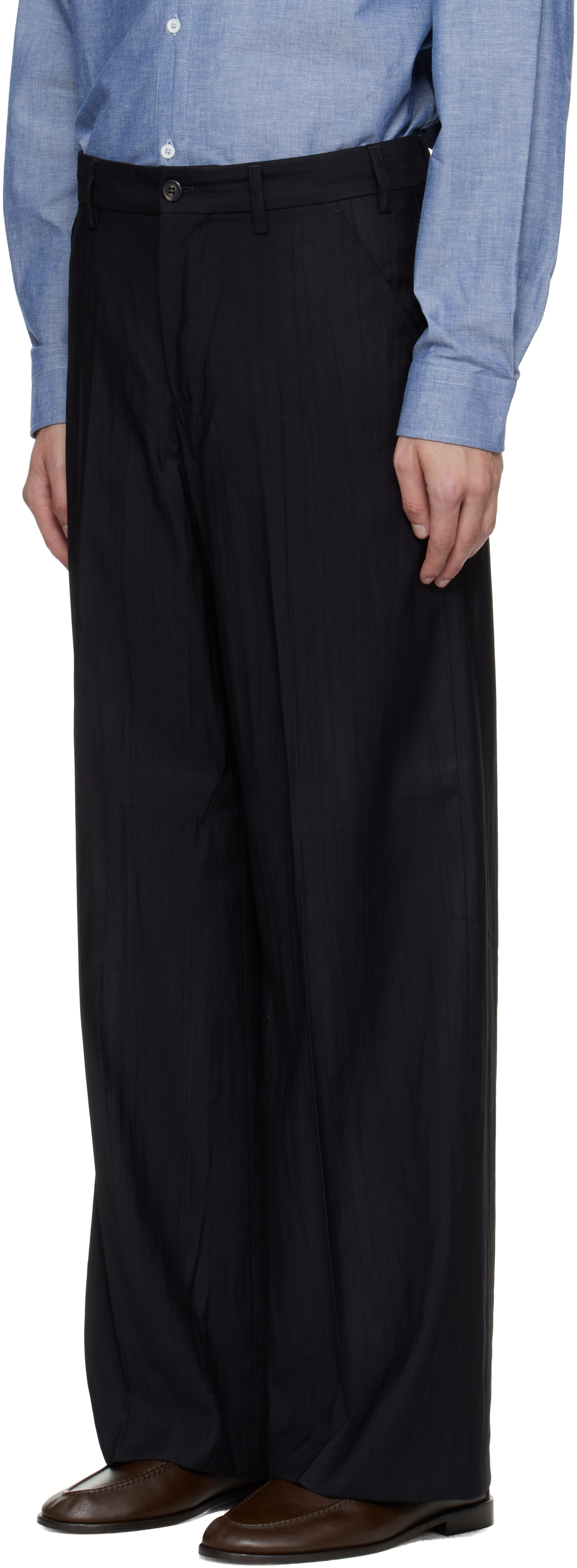 Our Legacy Black Virgin Wool Sailor Trousers In Black