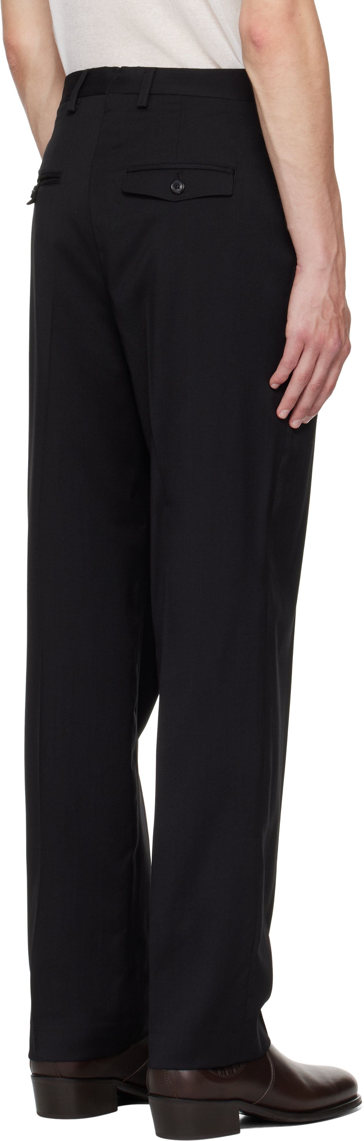 Our Legacy Chino 22 Virgin Wool Trousers In Black
