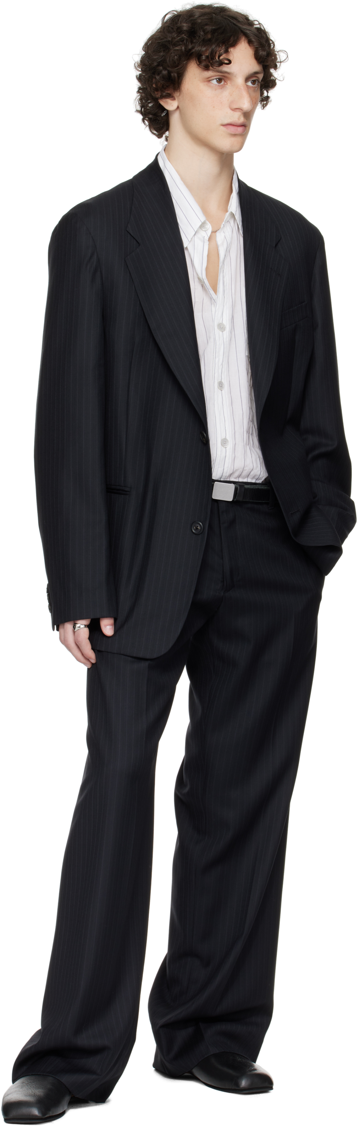OUR LEGACY WORK SHOP Emporio Armani Black Togo Trousers | Smart Closet