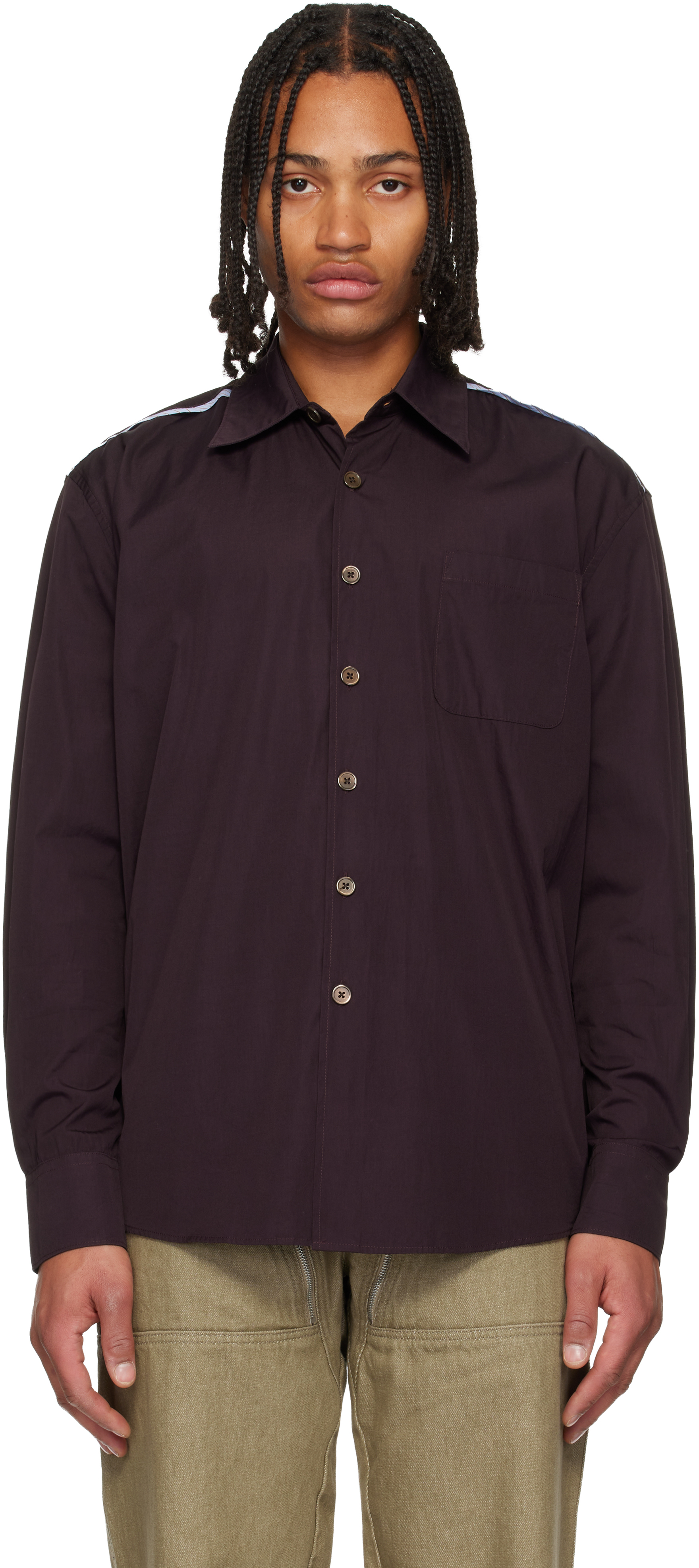 OUR LEGACY: バーガンディ Above シャツ | SSENSE 日本